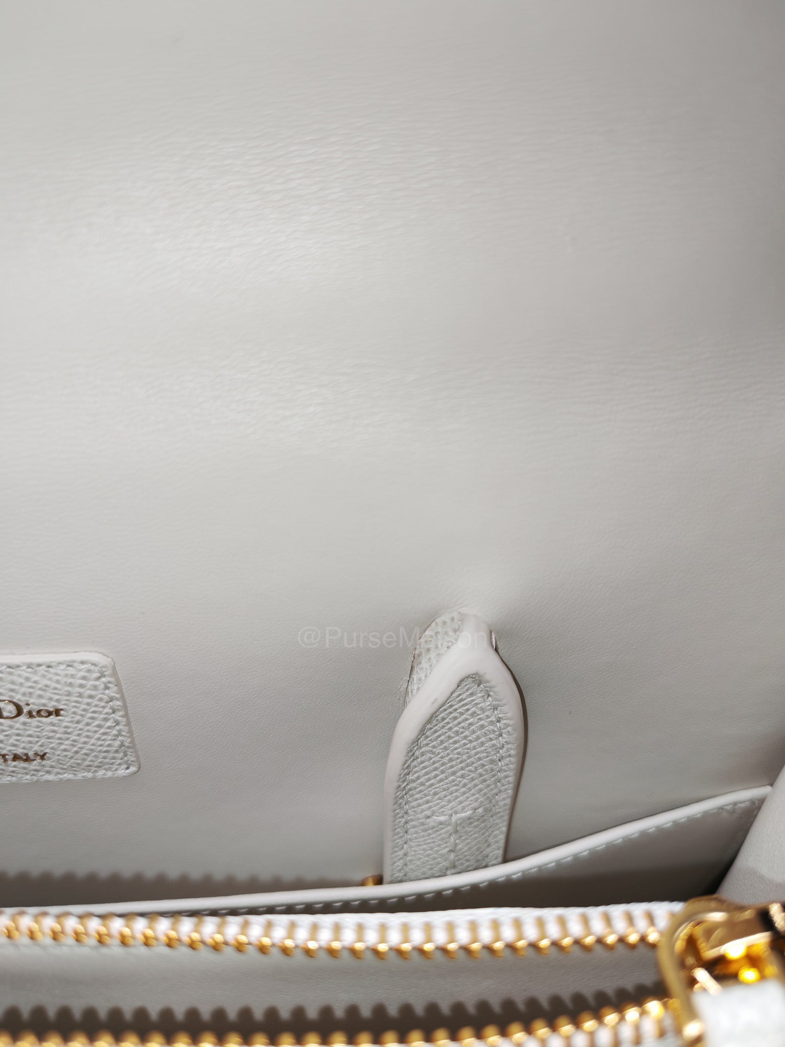 Christian Dior Saint Honore Tote Bag in Off White Grained Calfskin Leather Shoulder Bag | Purse Maison Luxury Bags Shop