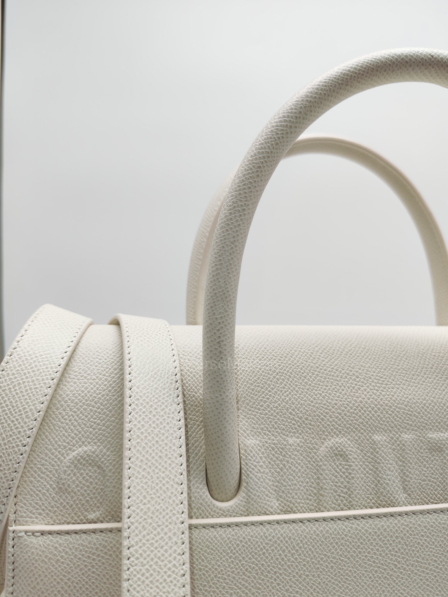 Christian Dior Saint Honore Tote Bag in Off White Grained Calfskin Leather Shoulder Bag | Purse Maison Luxury Bags Shop