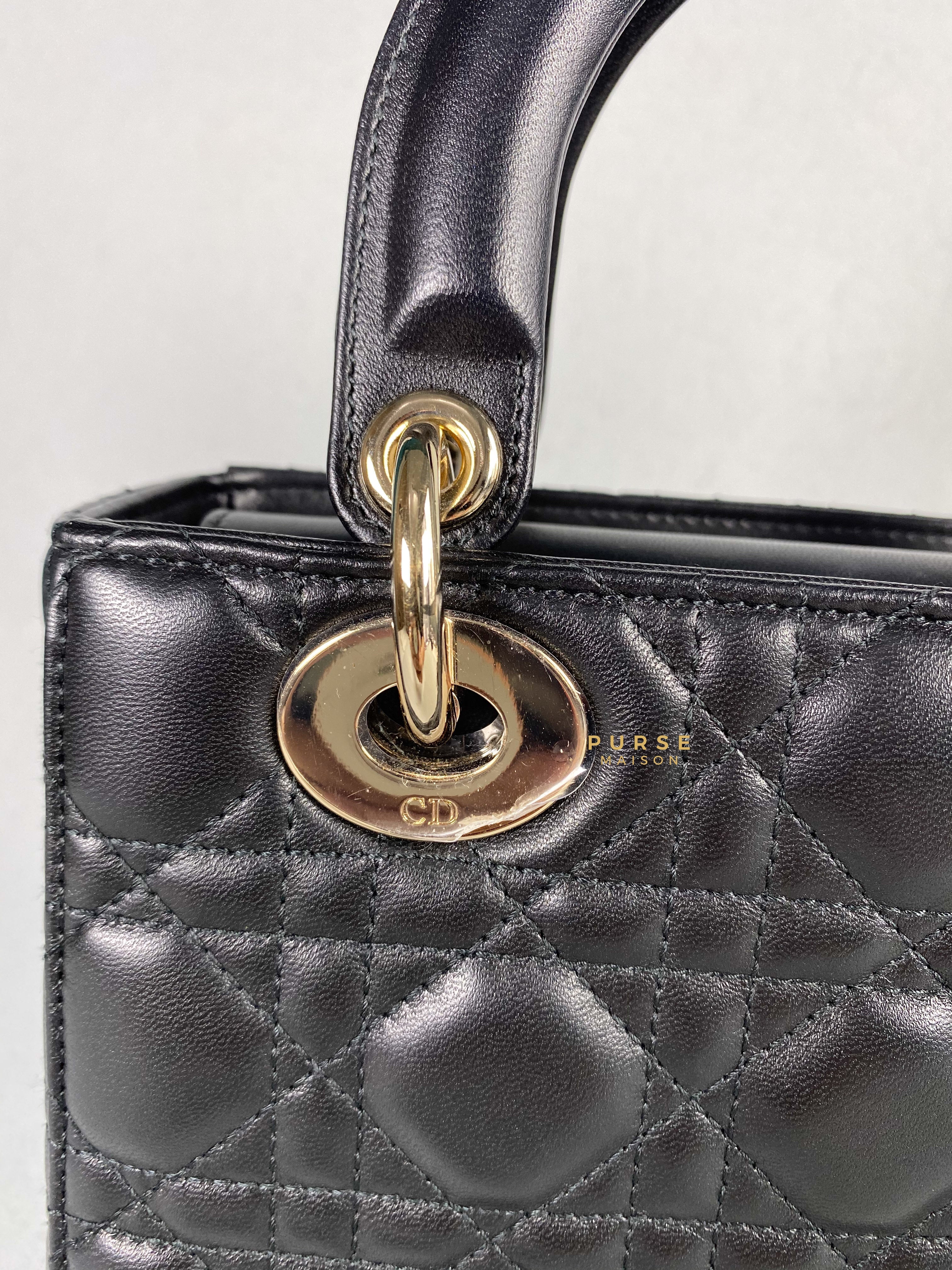 Christian Dior Small Lady Dior My ABCDior Black Cannage Lambskin (Year 2021) | Purse Maison Luxury Bags Shop