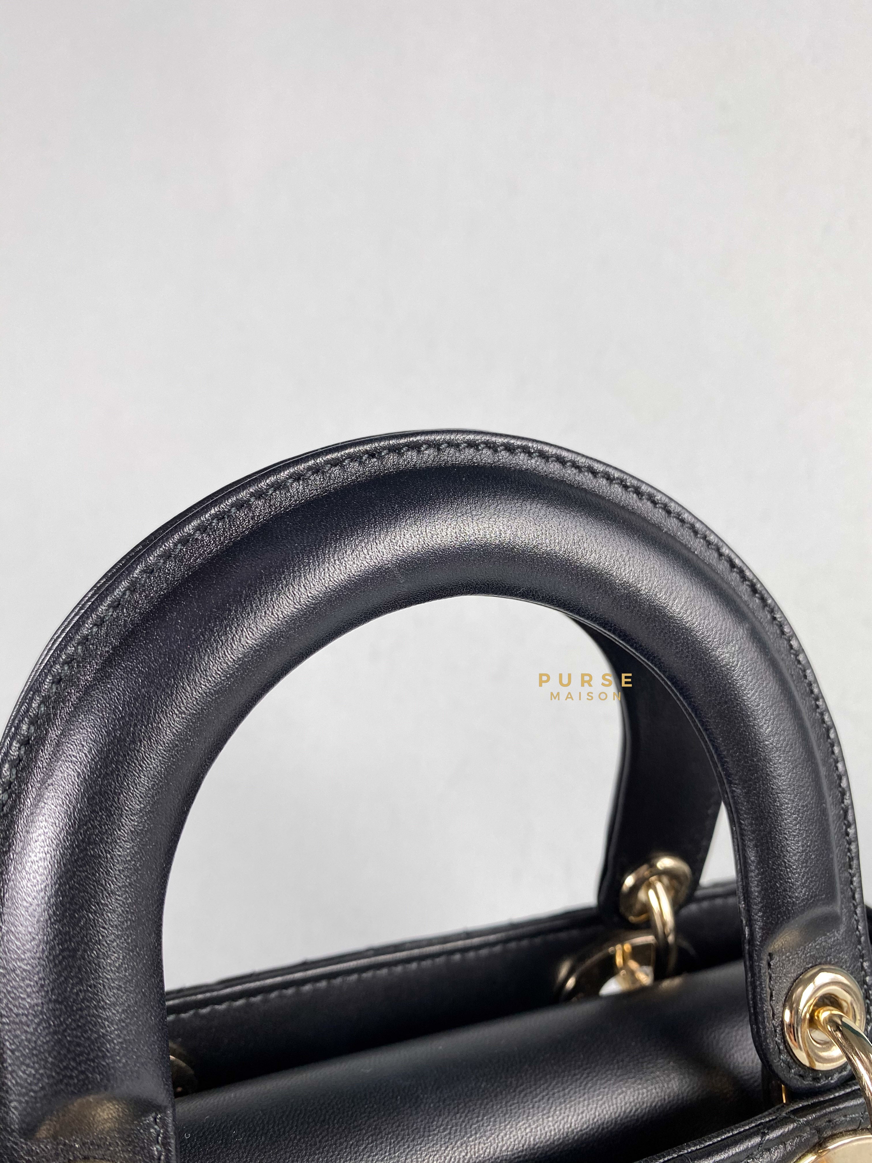 Christian Dior Small Lady Dior My ABCDior Black Cannage Lambskin (Year 2021) | Purse Maison Luxury Bags Shop