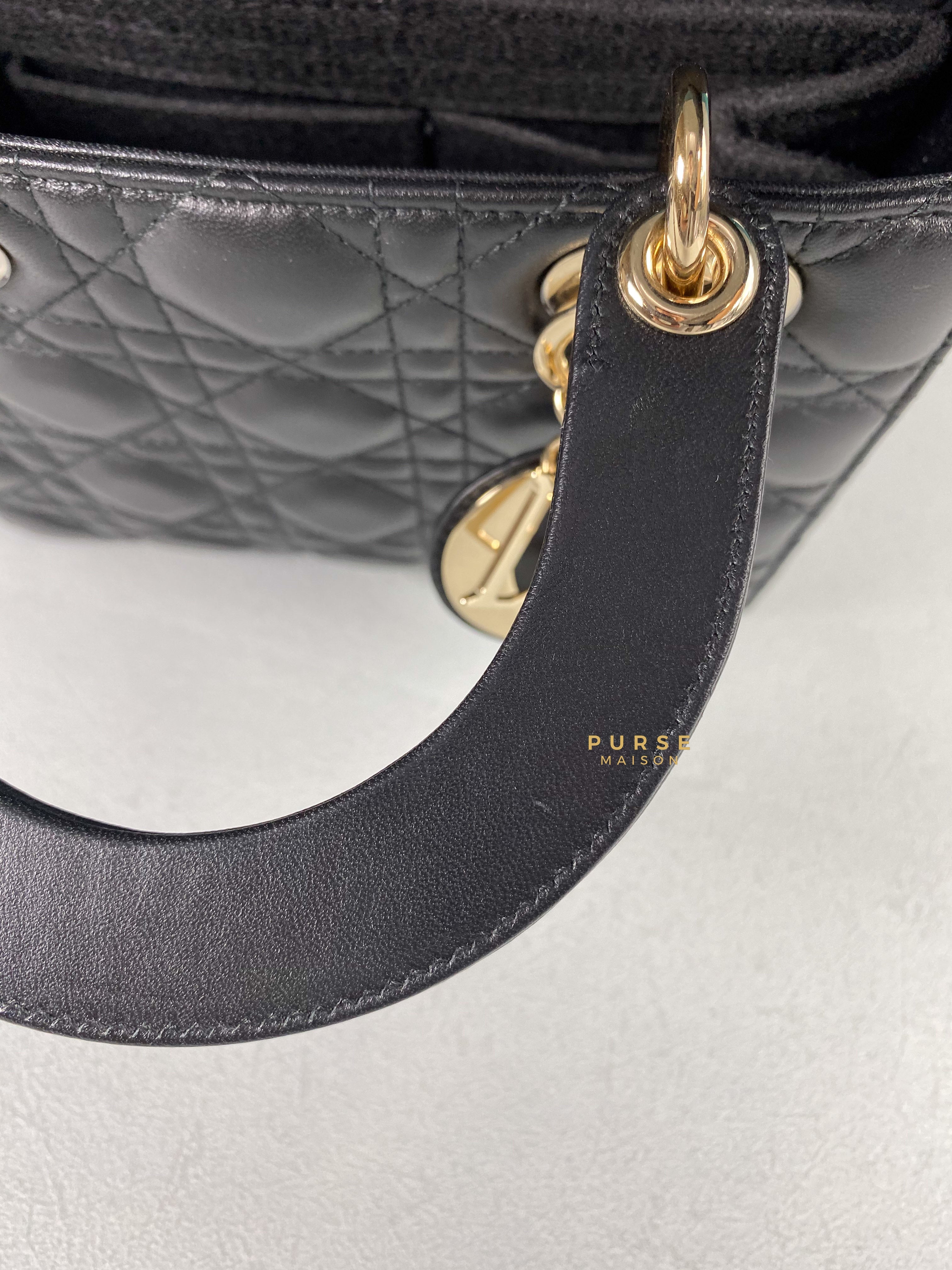 Christian Dior Small Lady Dior My ABCDior Black Cannage Lambskin (Year 2021) | Purse Maison Luxury Bags Shop
