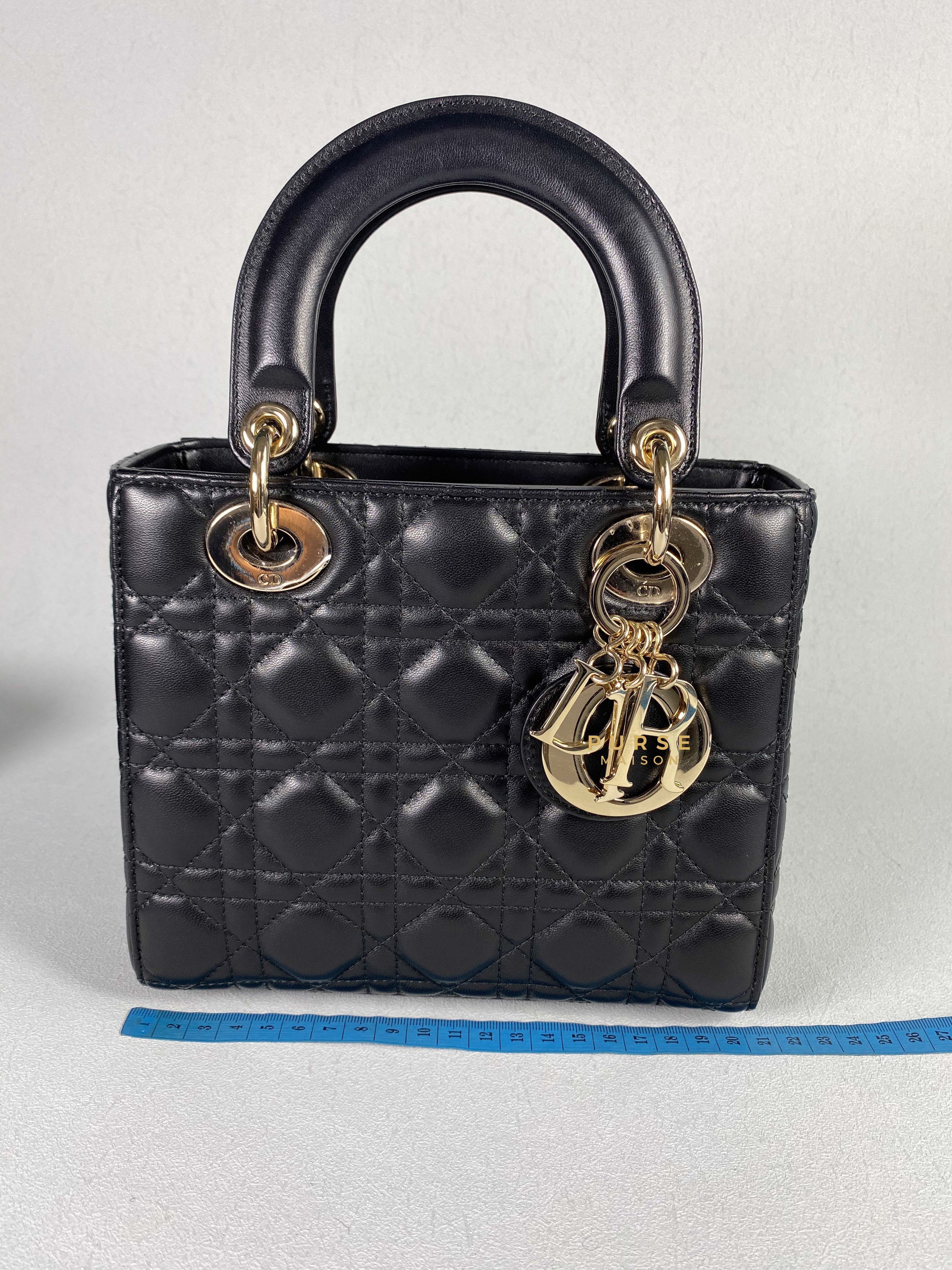 Christian Dior Small Lady Dior My ABCDior Black Cannage Lambskin (Year 2021) | Purse Maison Luxury Bags Shop