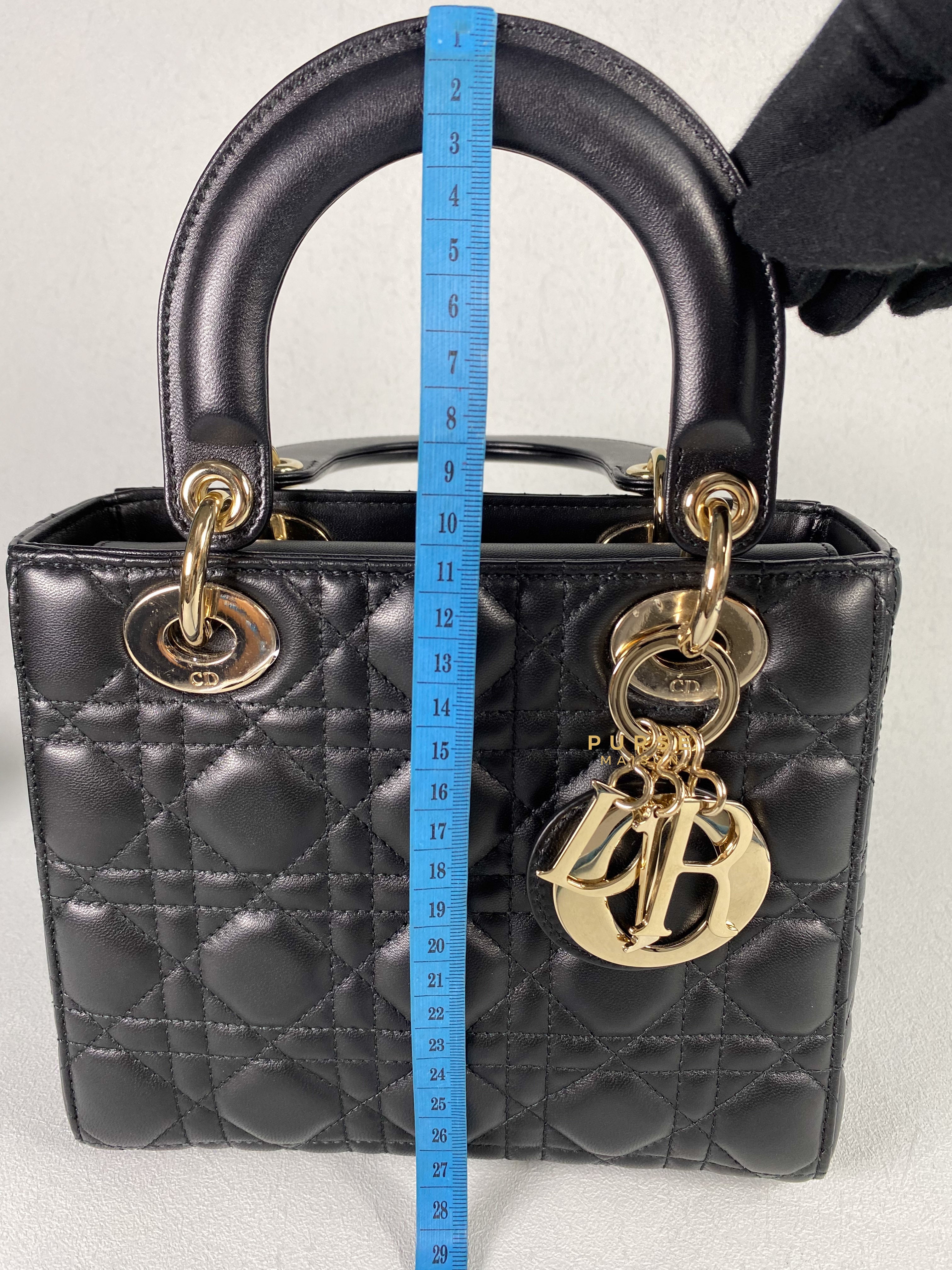 Christian Dior Small Lady Dior My ABCDior Black Cannage Lambskin (Year 2021) | Purse Maison Luxury Bags Shop