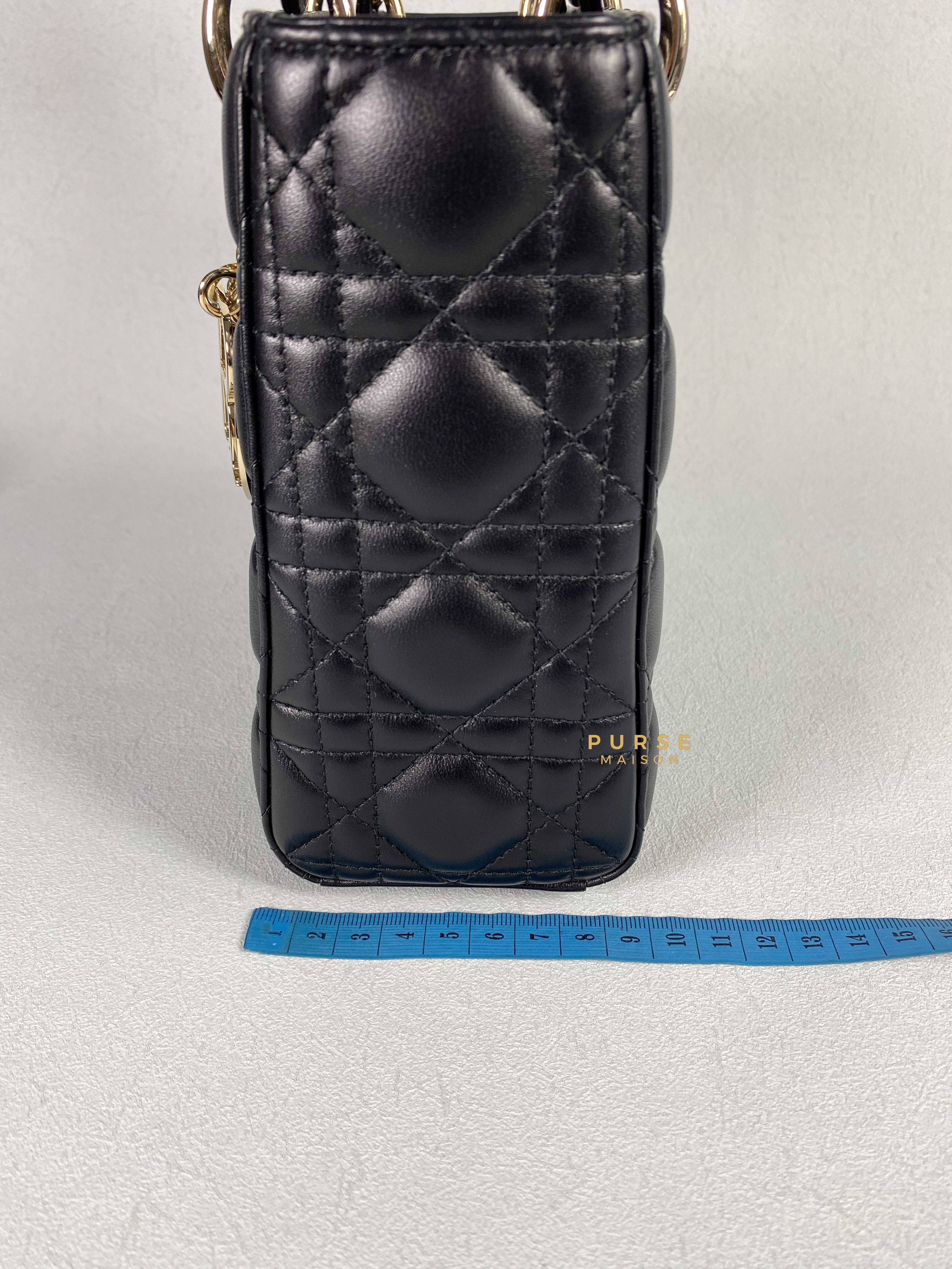 Christian Dior Small Lady Dior My ABCDior Black Cannage Lambskin (Year 2021) | Purse Maison Luxury Bags Shop