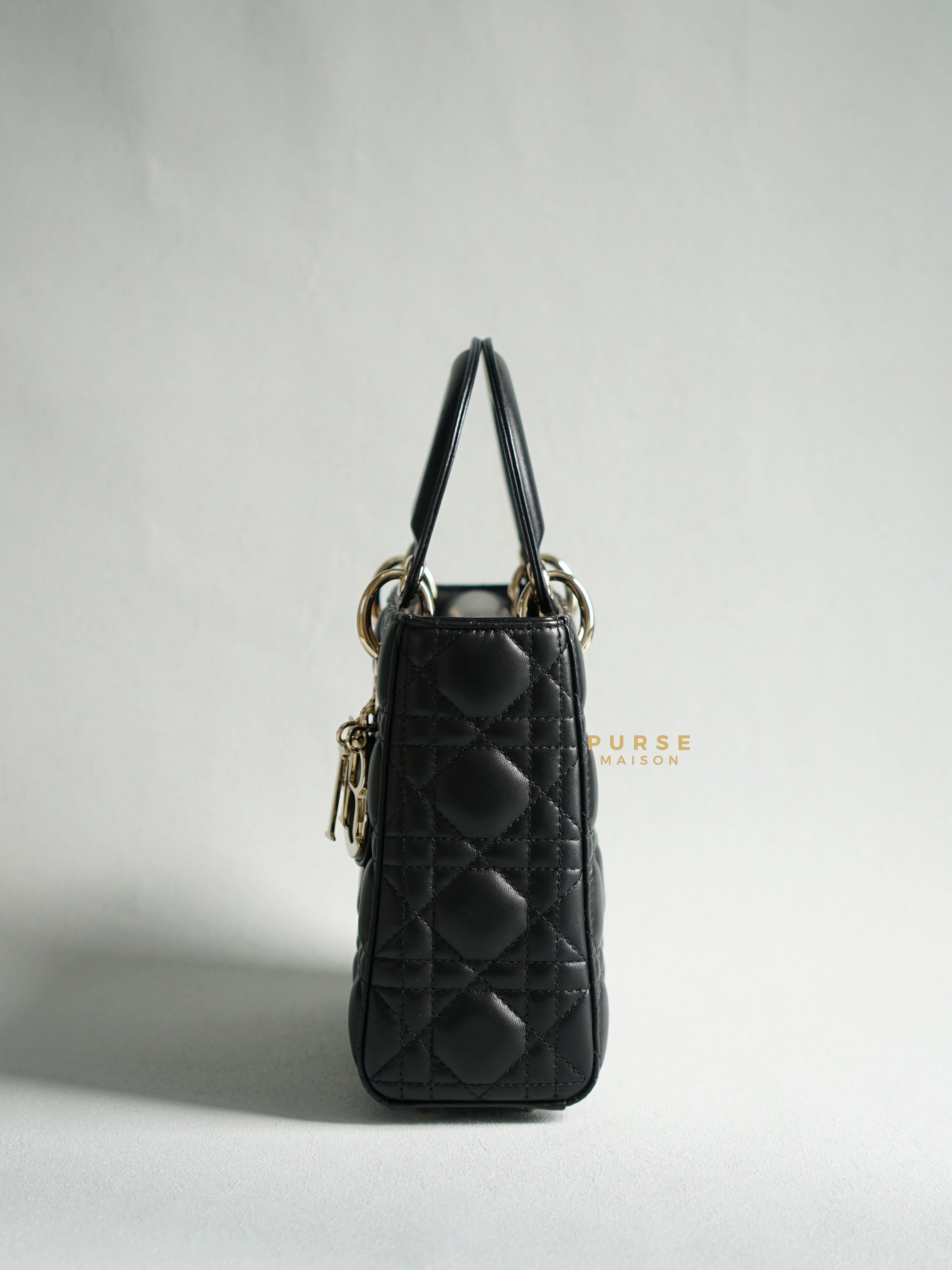 Christian Dior Small Lady Dior My ABCDior Black Cannage Lambskin (Year 2021) | Purse Maison Luxury Bags Shop