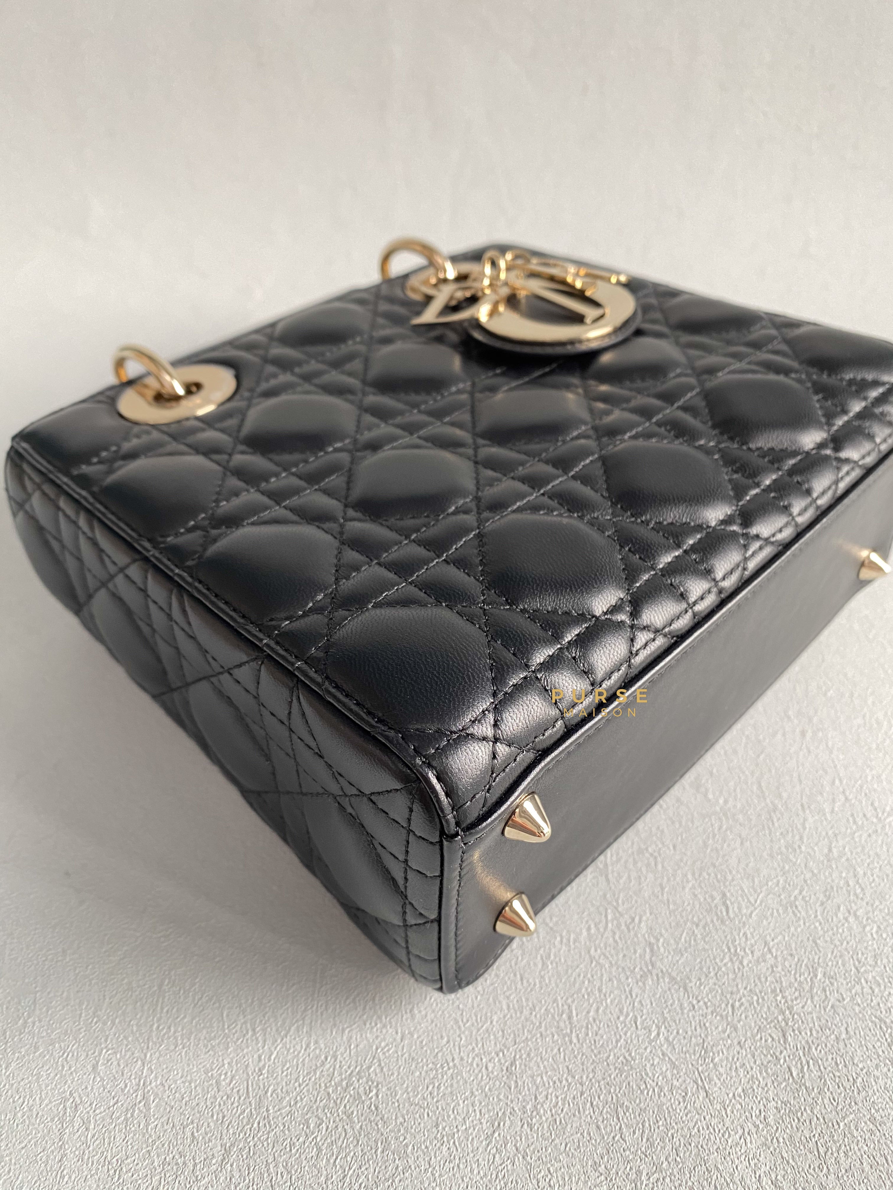 Christian Dior Small Lady Dior My ABCDior Black Cannage Lambskin (Year 2021) | Purse Maison Luxury Bags Shop
