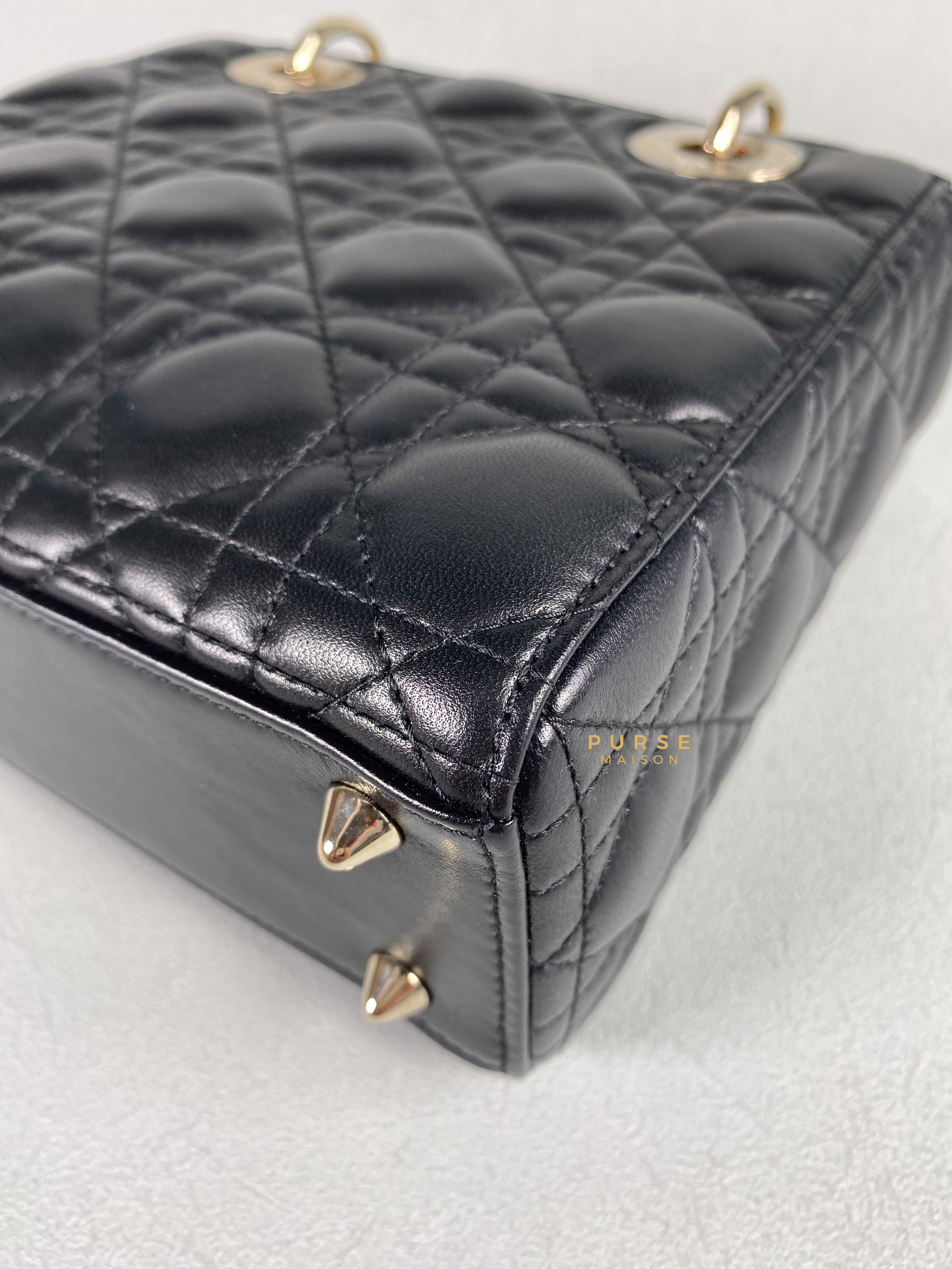 Christian Dior Small Lady Dior My ABCDior Black Cannage Lambskin (Year 2021) | Purse Maison Luxury Bags Shop