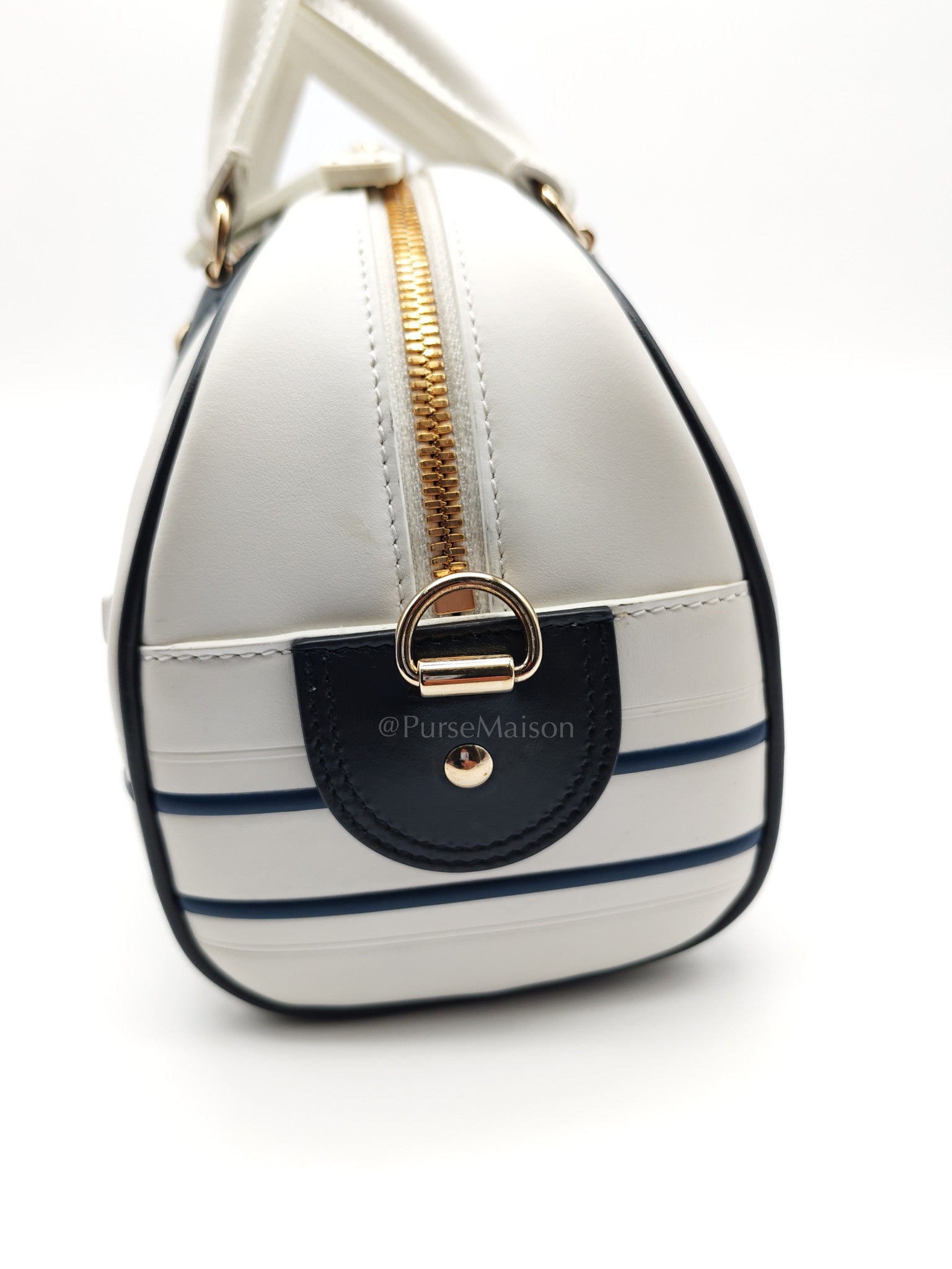 Vibe Zip Small Bowling Calfskin Shoulder Bag | Purse Maison Luxury Bags Shop