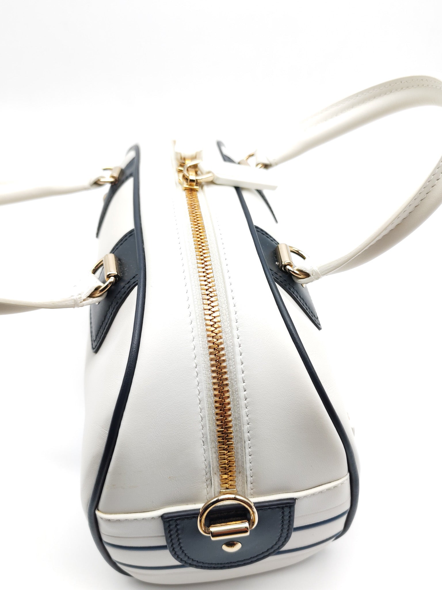Vibe Zip Small Bowling Calfskin Shoulder Bag | Purse Maison Luxury Bags Shop