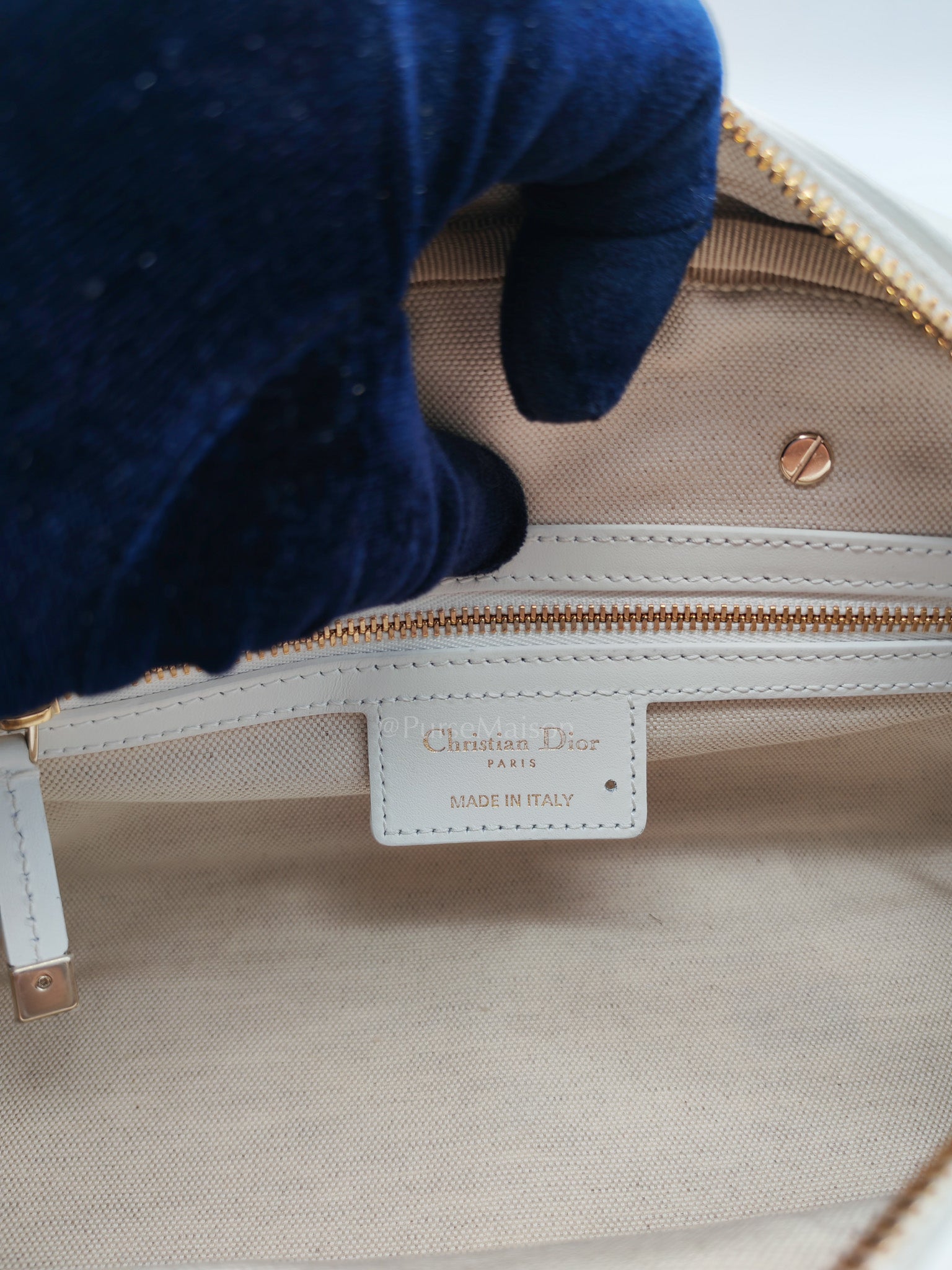 Vibe Zip Small Bowling Calfskin Shoulder Bag | Purse Maison Luxury Bags Shop