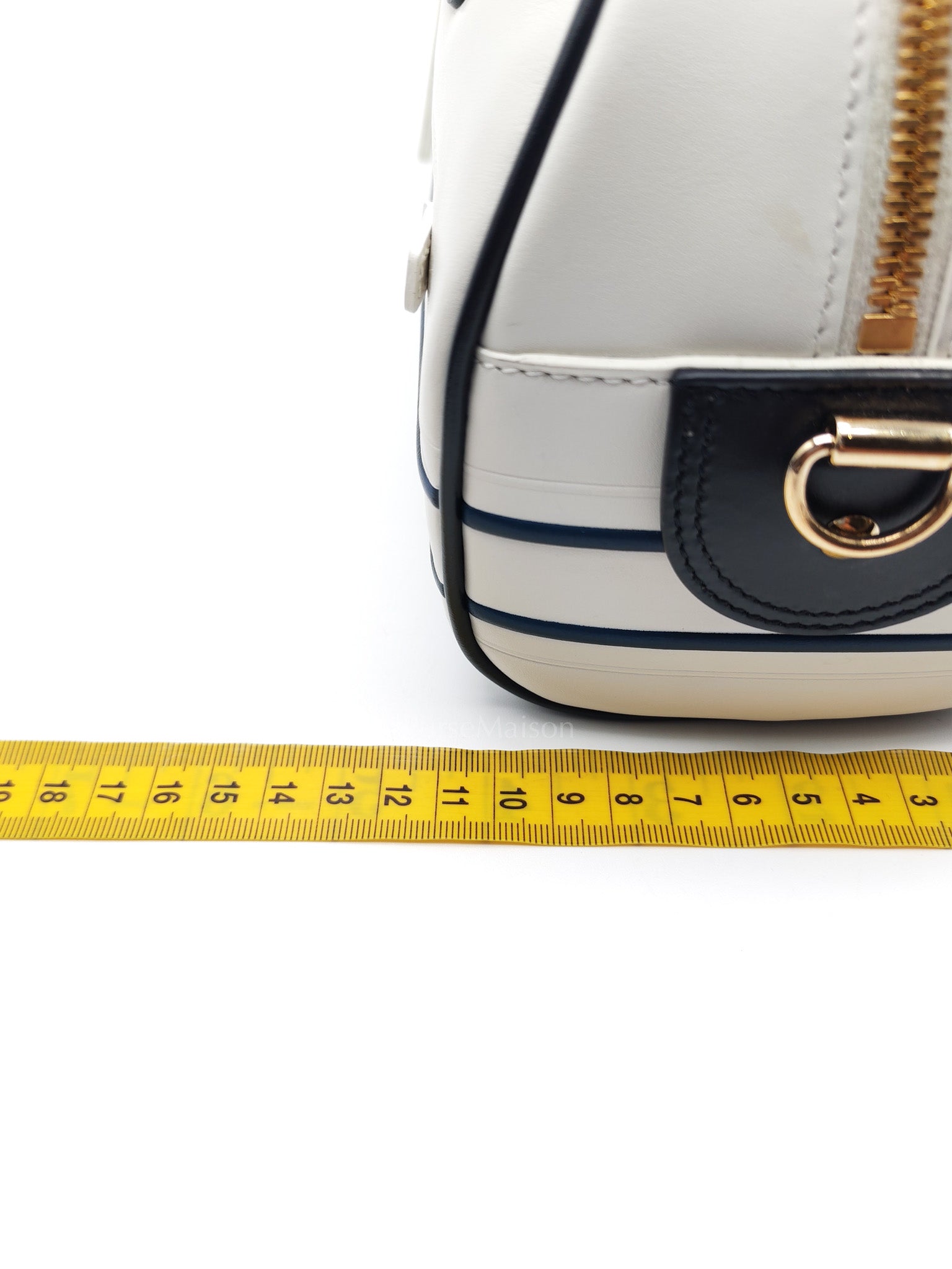 Vibe Zip Small Bowling Calfskin Shoulder Bag | Purse Maison Luxury Bags Shop