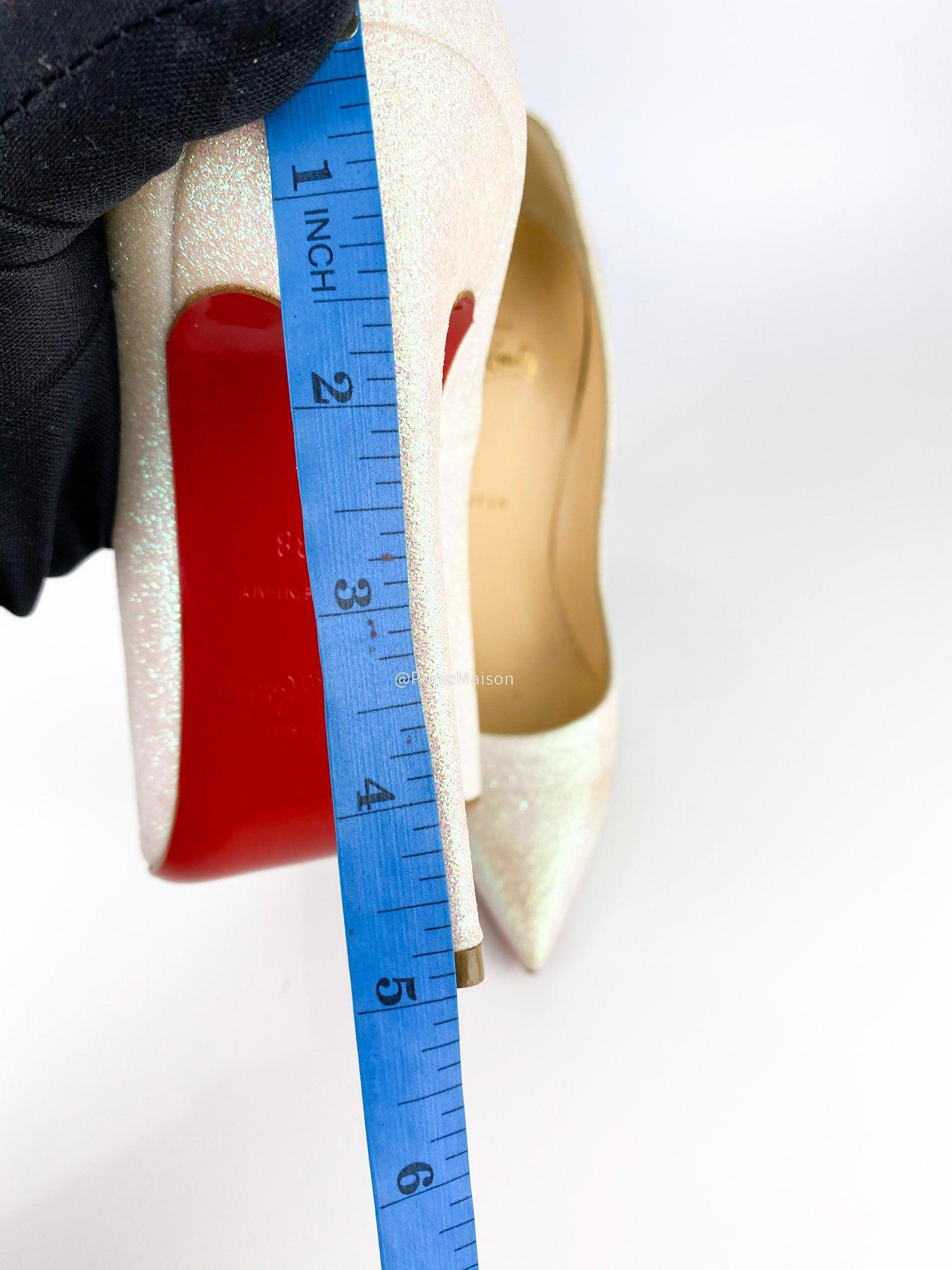 Christian Louboutin So Kate 120 Glitter Mini Glaciern(Size 38 EUR)