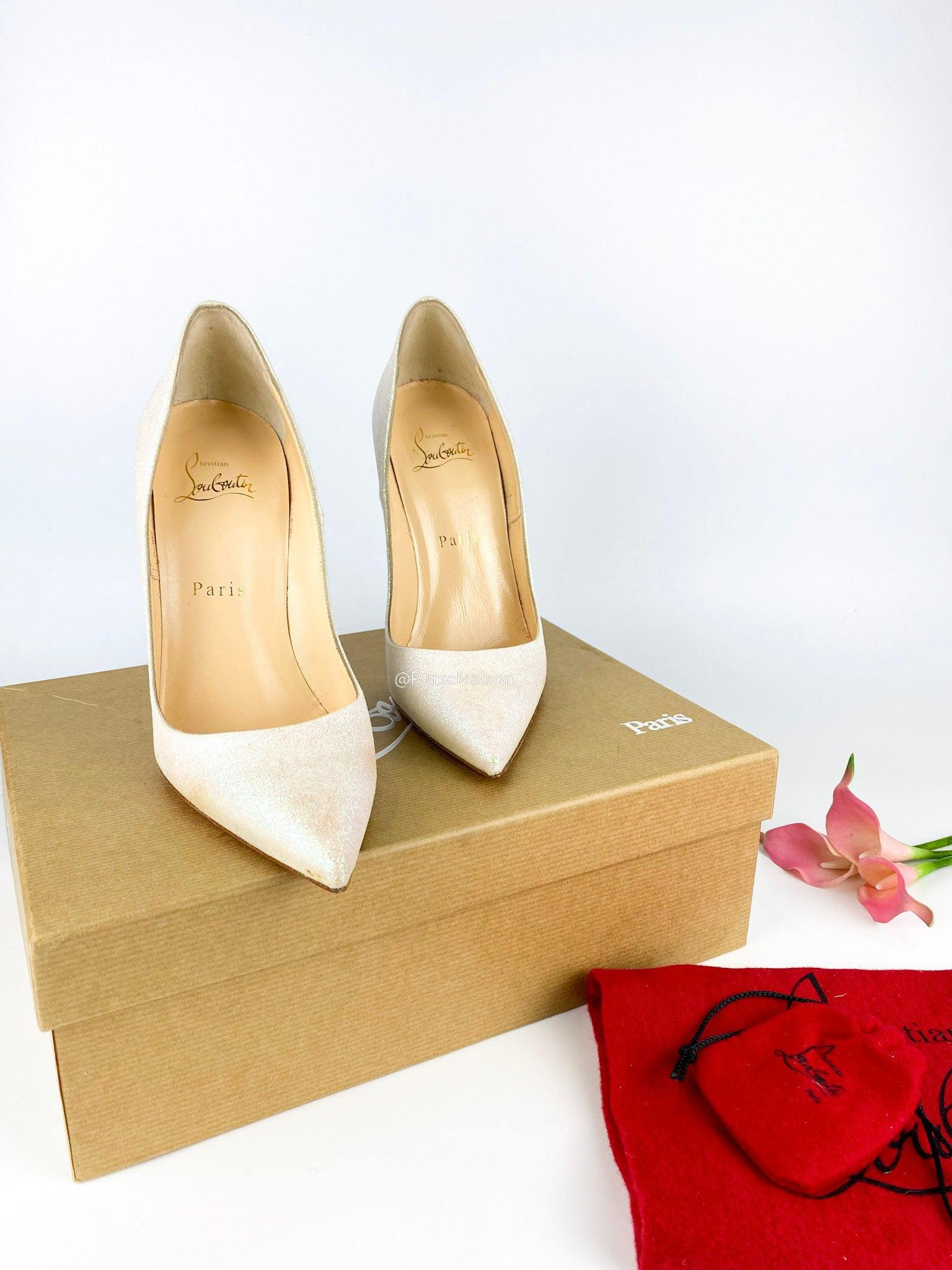 Christian Louboutin So Kate 120 Glitter Mini Glaciern(Size 38 EUR)