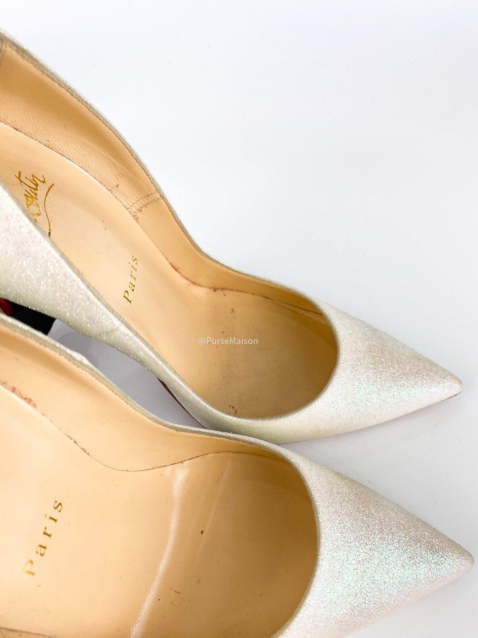 Christian Louboutin So Kate 120 Glitter Mini Glaciern(Size 38 EUR)