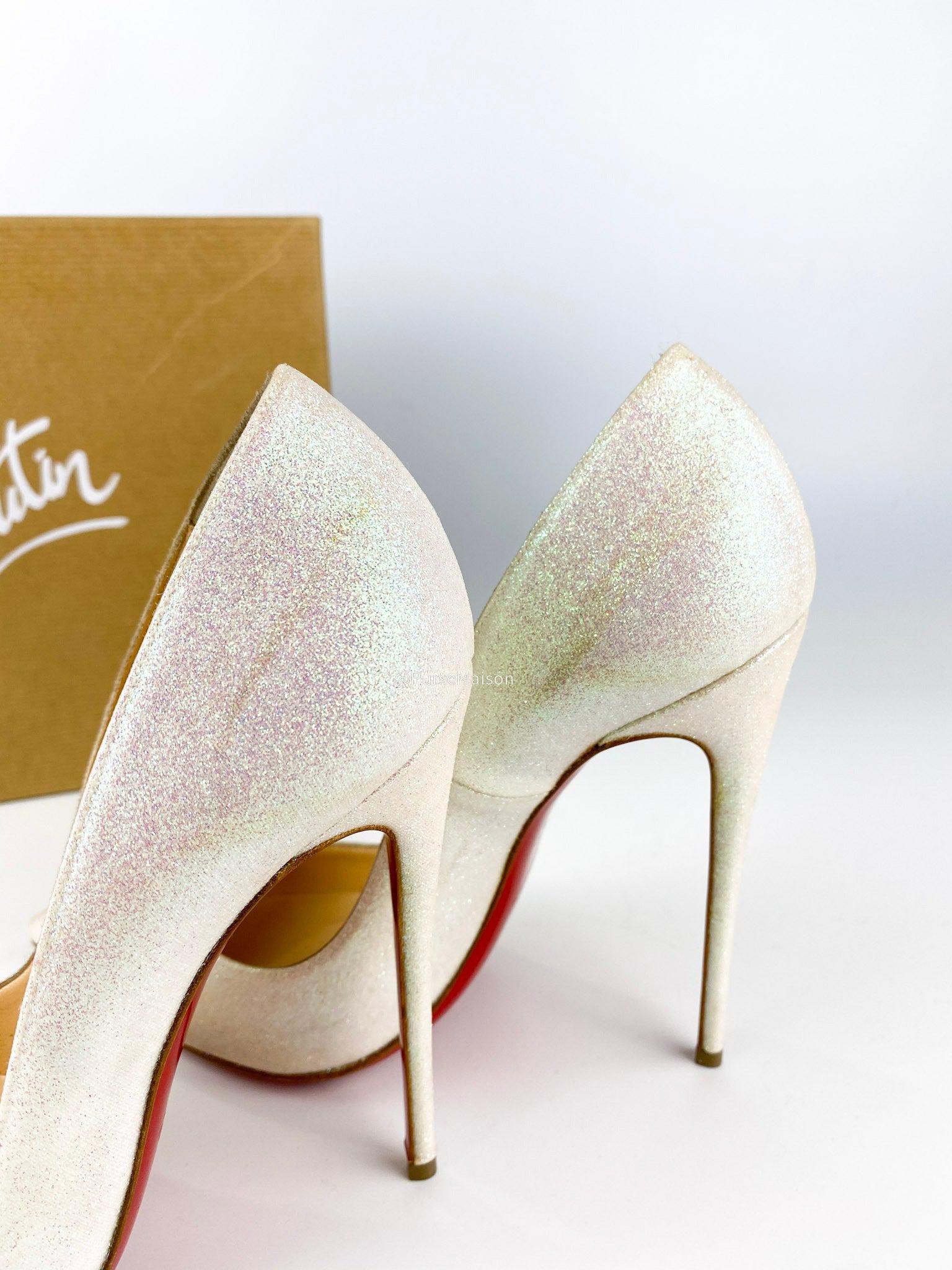 Christian Louboutin So Kate 120 Glitter Mini Glaciern(Size 38 EUR)