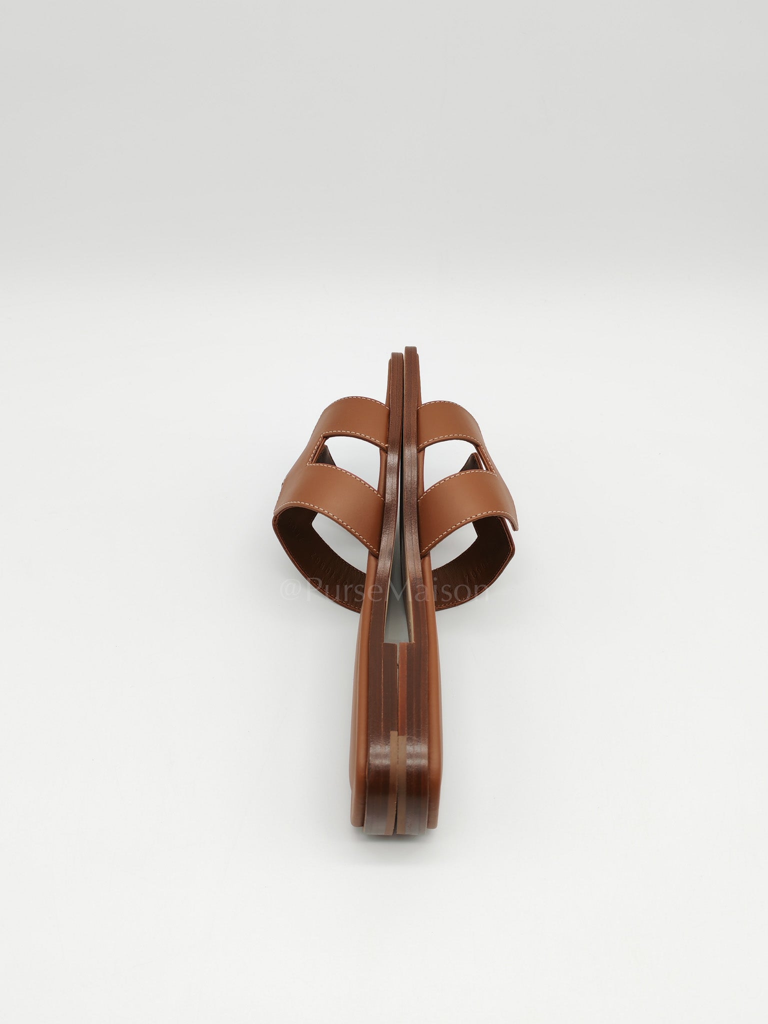 Oran Sandals in Gold Box Calfskin Leather Size 37 EU (23.5 cm)