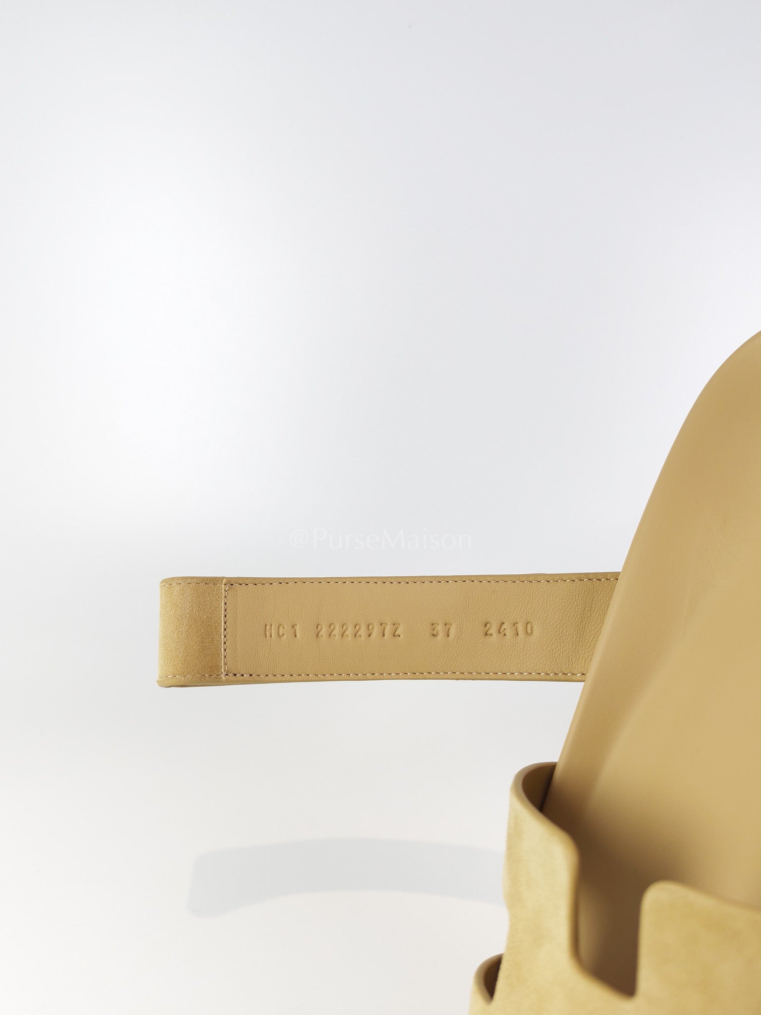 Chypre Beige Suede Leather Sandals Size 37 EU(24.5 cm) | Purse Maison Luxury Bags Shop