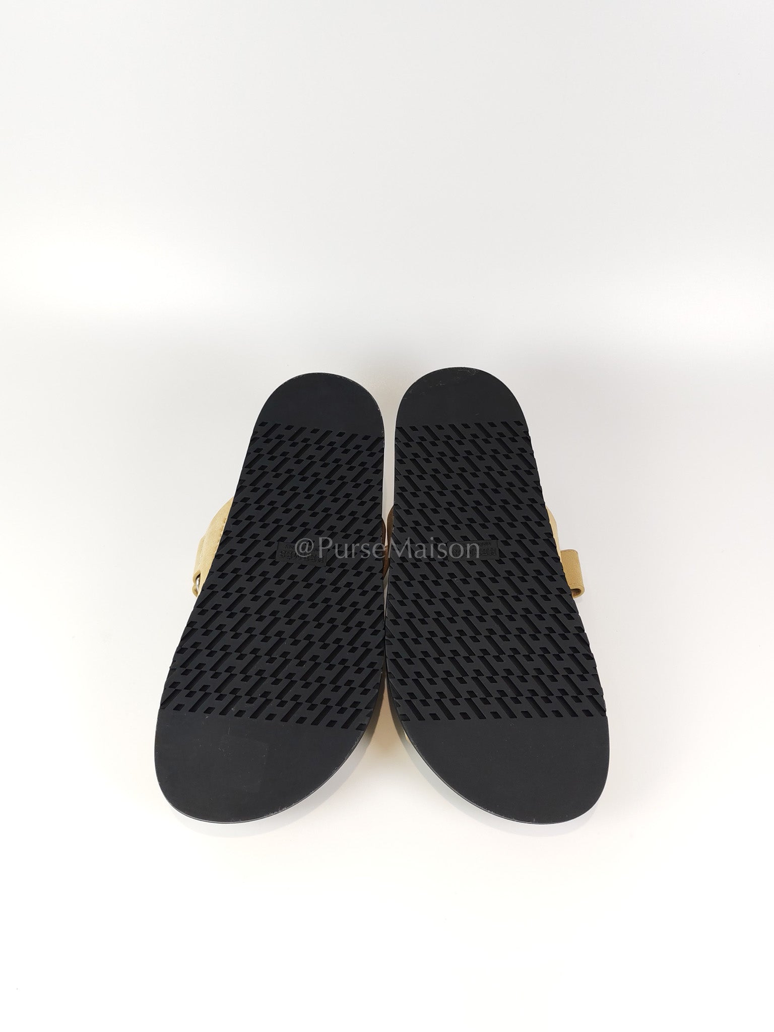 Chypre Beige Suede Leather Sandals Size 37 EU(24.5 cm) | Purse Maison Luxury Bags Shop