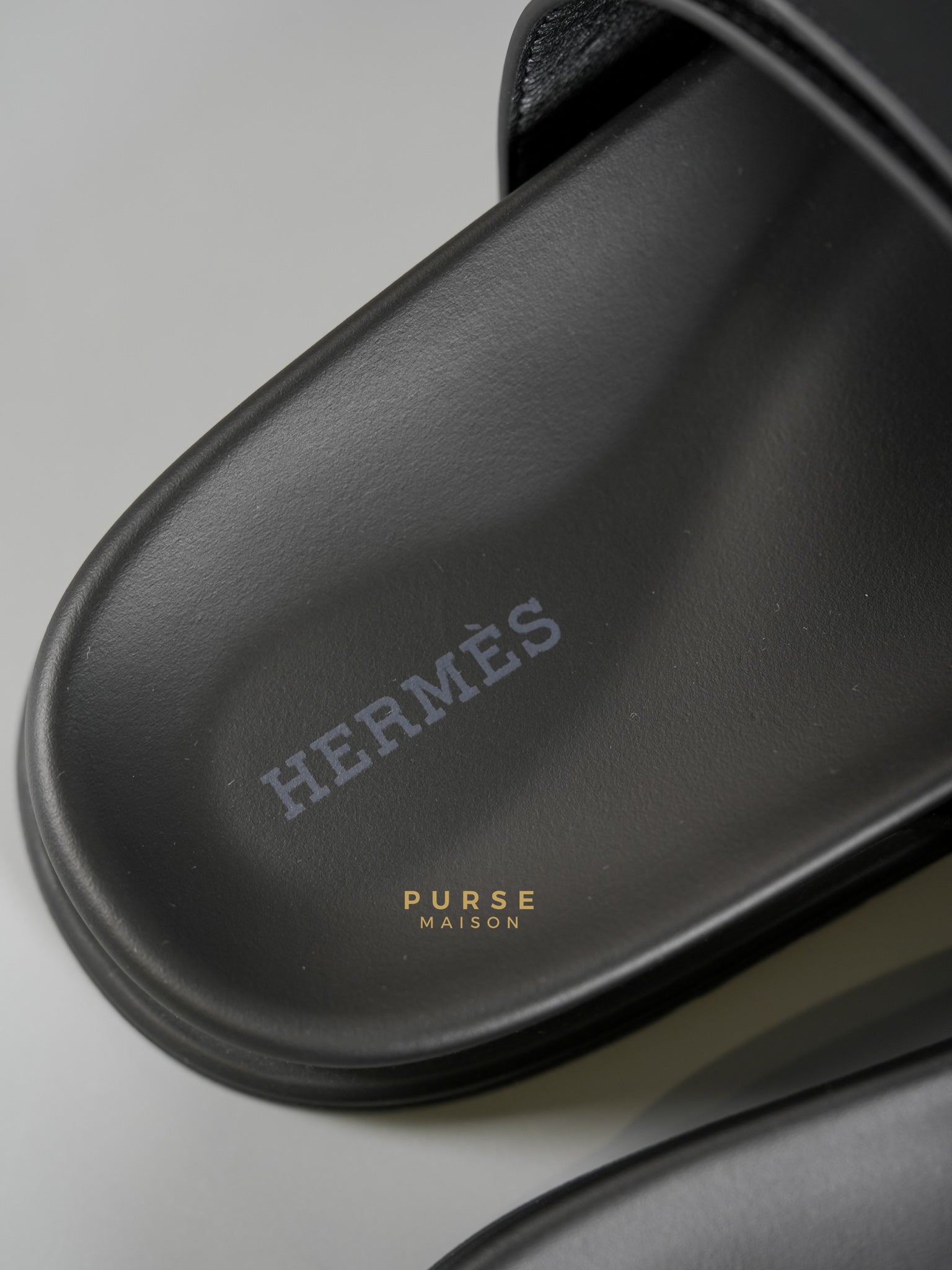 Chypre Black Calfskin Leather Techno Men’s Sandals Size 38.5 (26cm) | Purse Maison Luxury Bags Shop