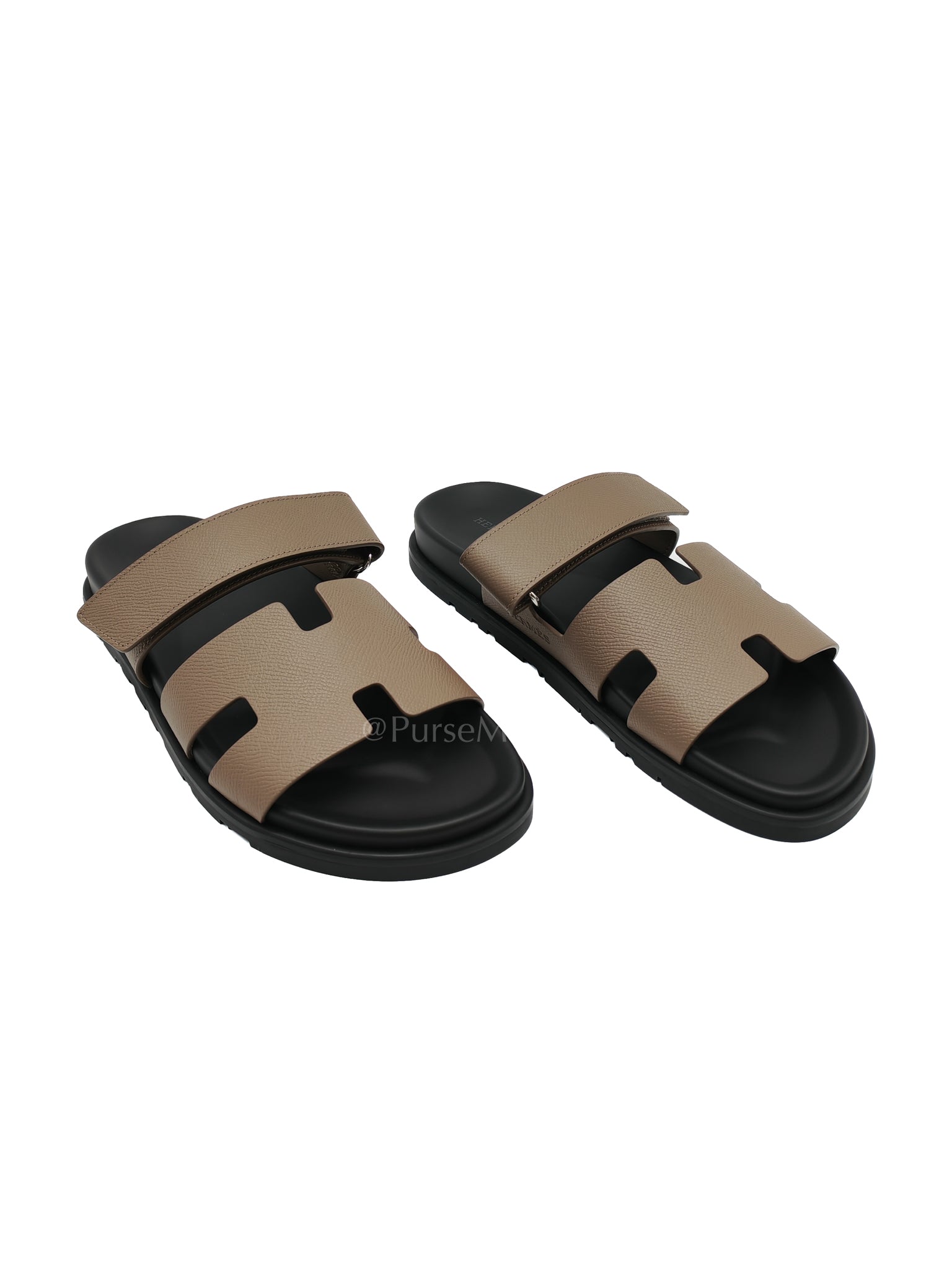 Chypre Etoupe in Epsom Leather Sandals Size 41 (EU) 26.5cm | Purse Maison Luxury Bags Shop
