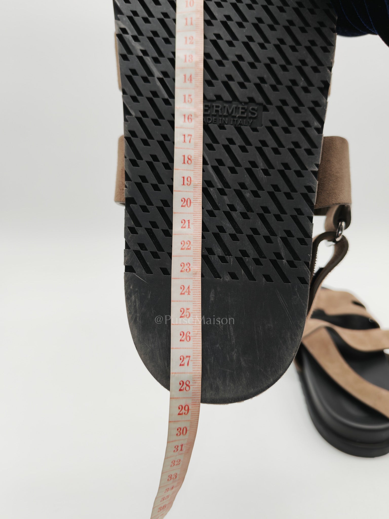 Chypre in Brown Suede Leather Sandals Size 41 EU (26cm) | Purse Maison Luxury Bags Shop
