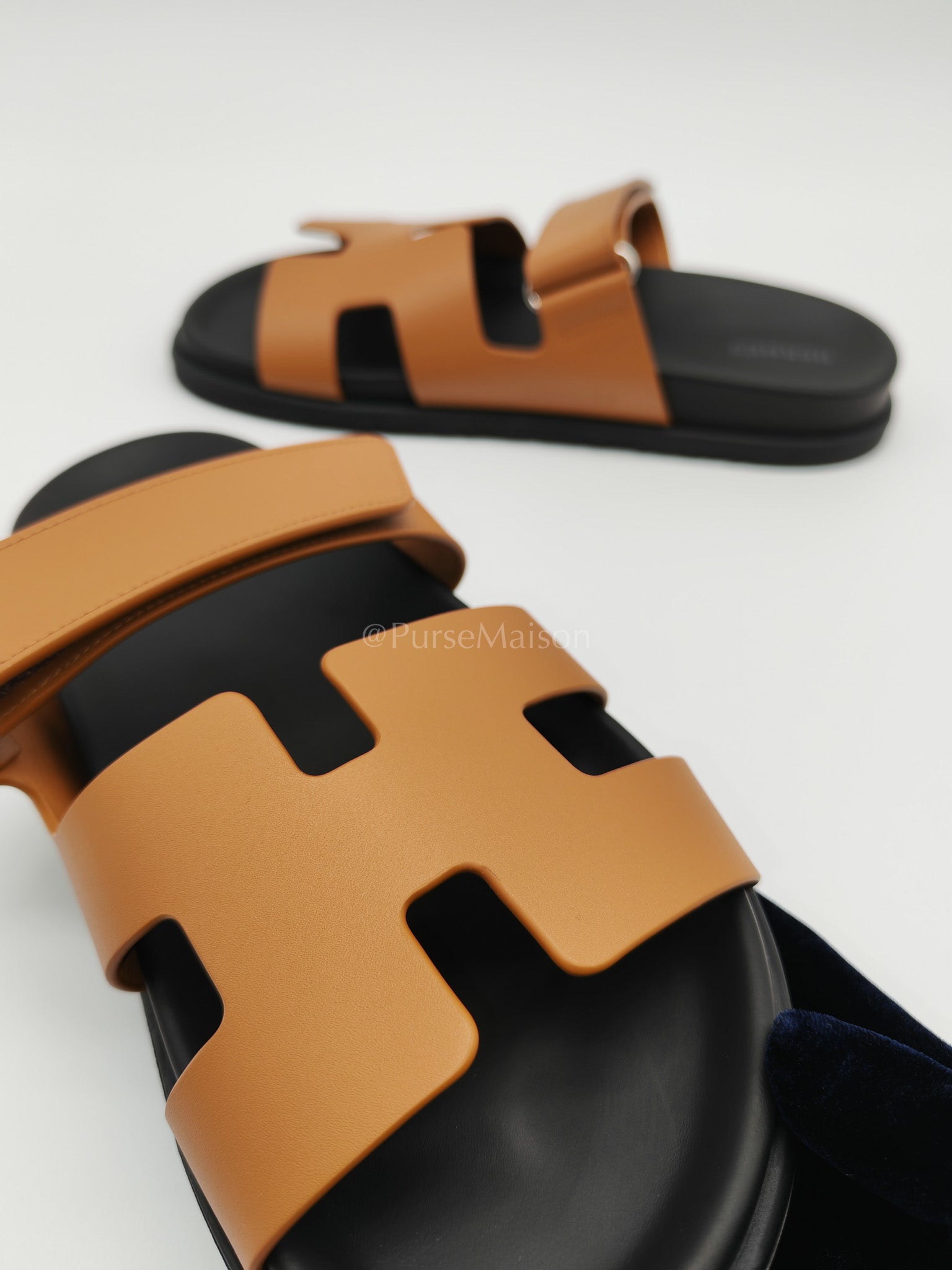Chypre in Natural/Tan Swift Leather Sandals Size 38.5EU (25.5cm) | Purse Maison Luxury Bags Shop