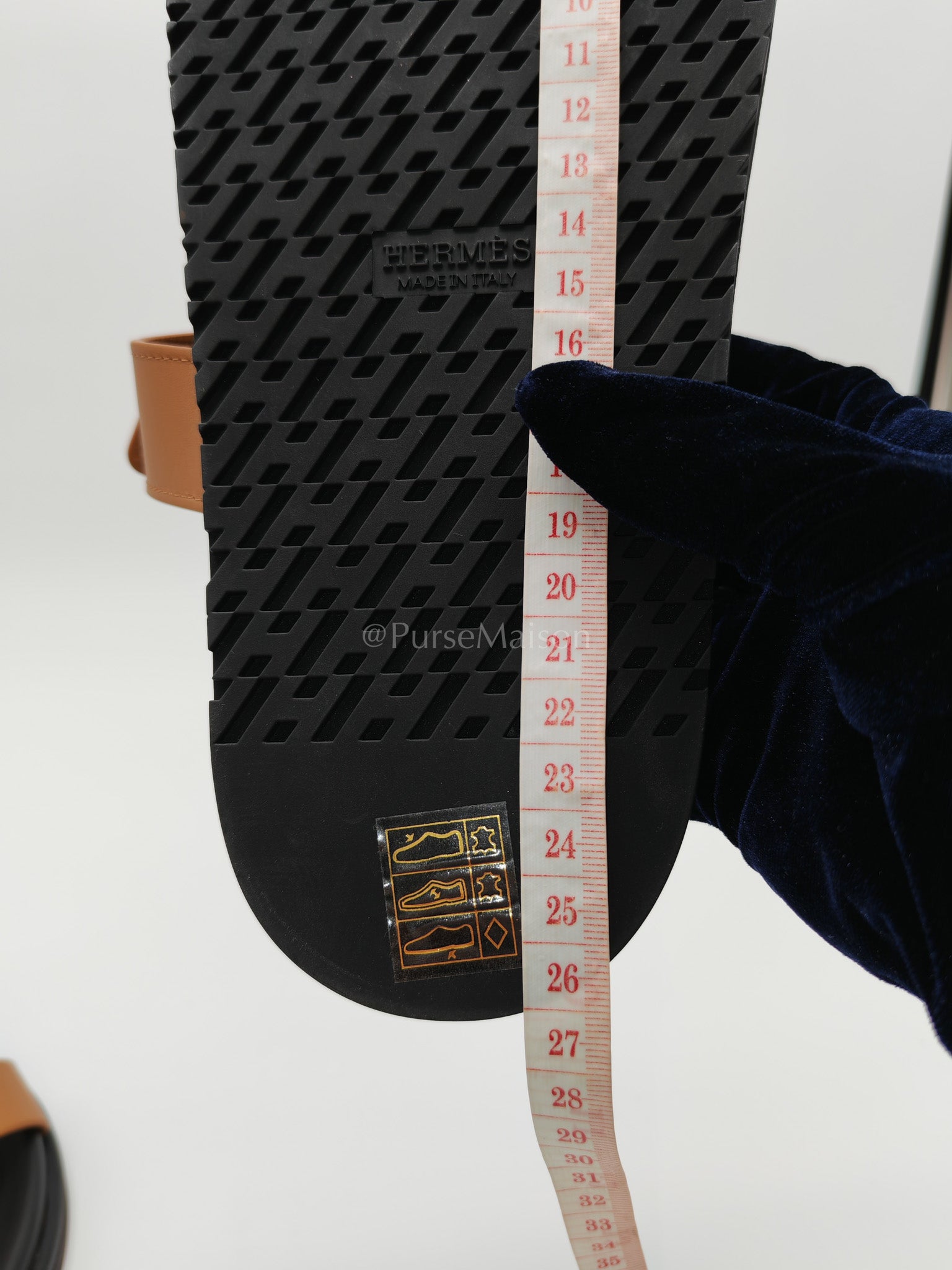 Chypre in Natural/Tan Swift Leather Sandals Size 38.5EU (25.5cm) | Purse Maison Luxury Bags Shop