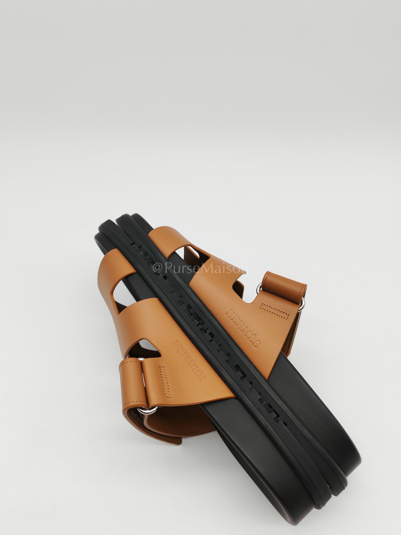 Chypre in Natural/Tan Swift Leather Sandals Size 38.5EU (25.5cm) | Purse Maison Luxury Bags Shop