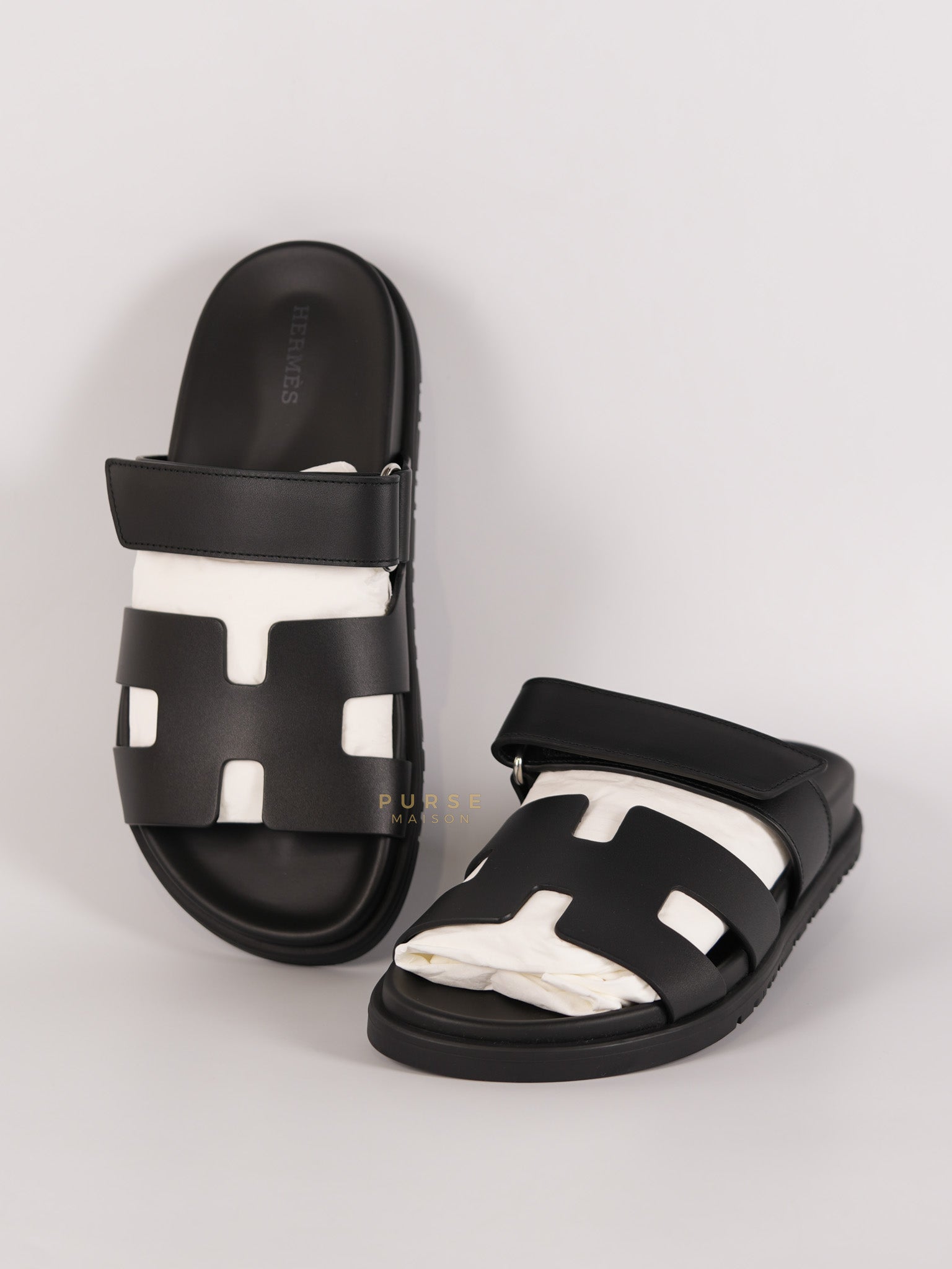 Chypre Sandals in Black Size 36 EU (22.5cm) | Purse Maison Luxury Bags Shop