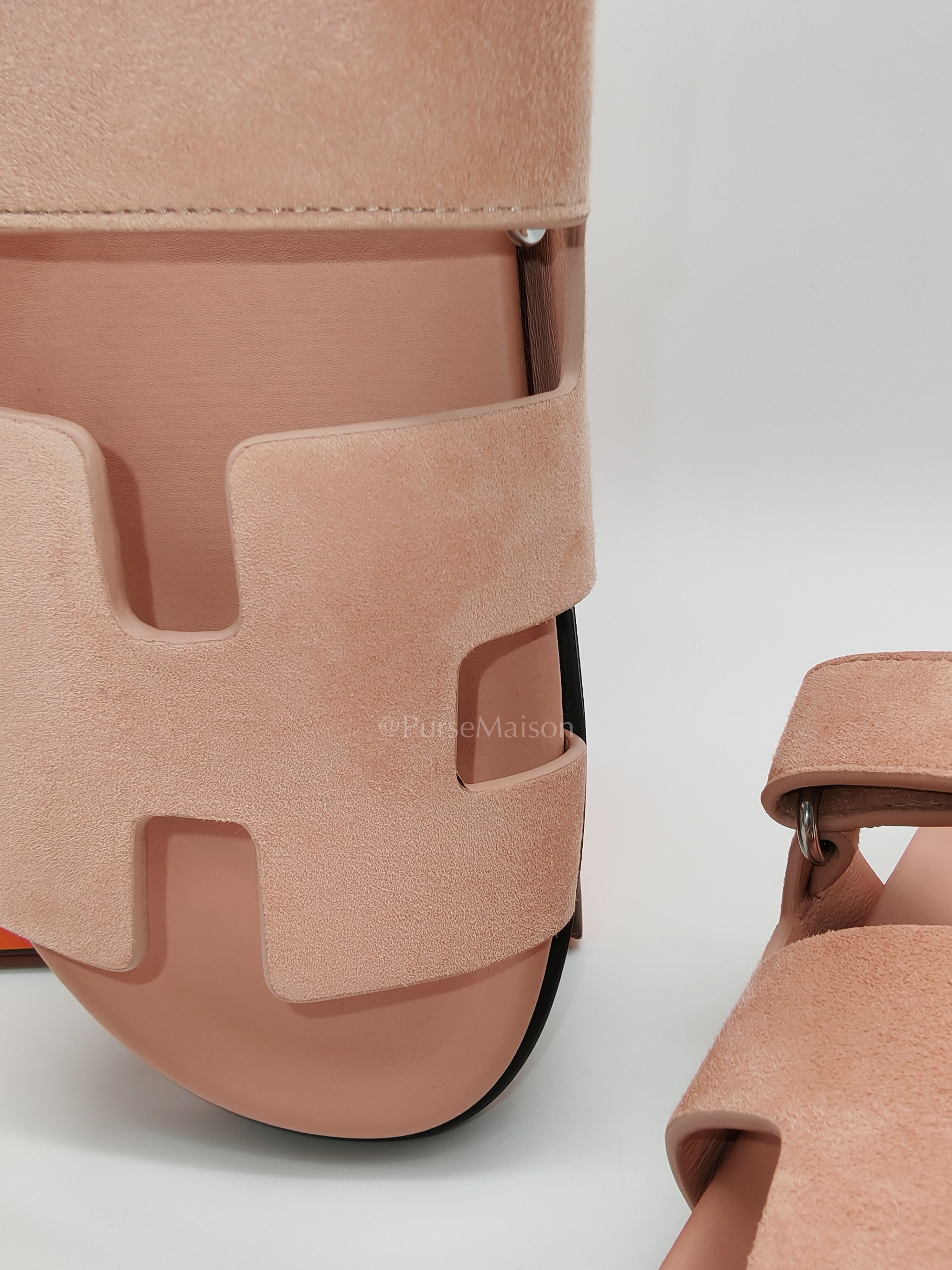 Chypre Sandals in Nude Rose Size 38 (24cm) | Purse Maison Luxury Bags Shop
