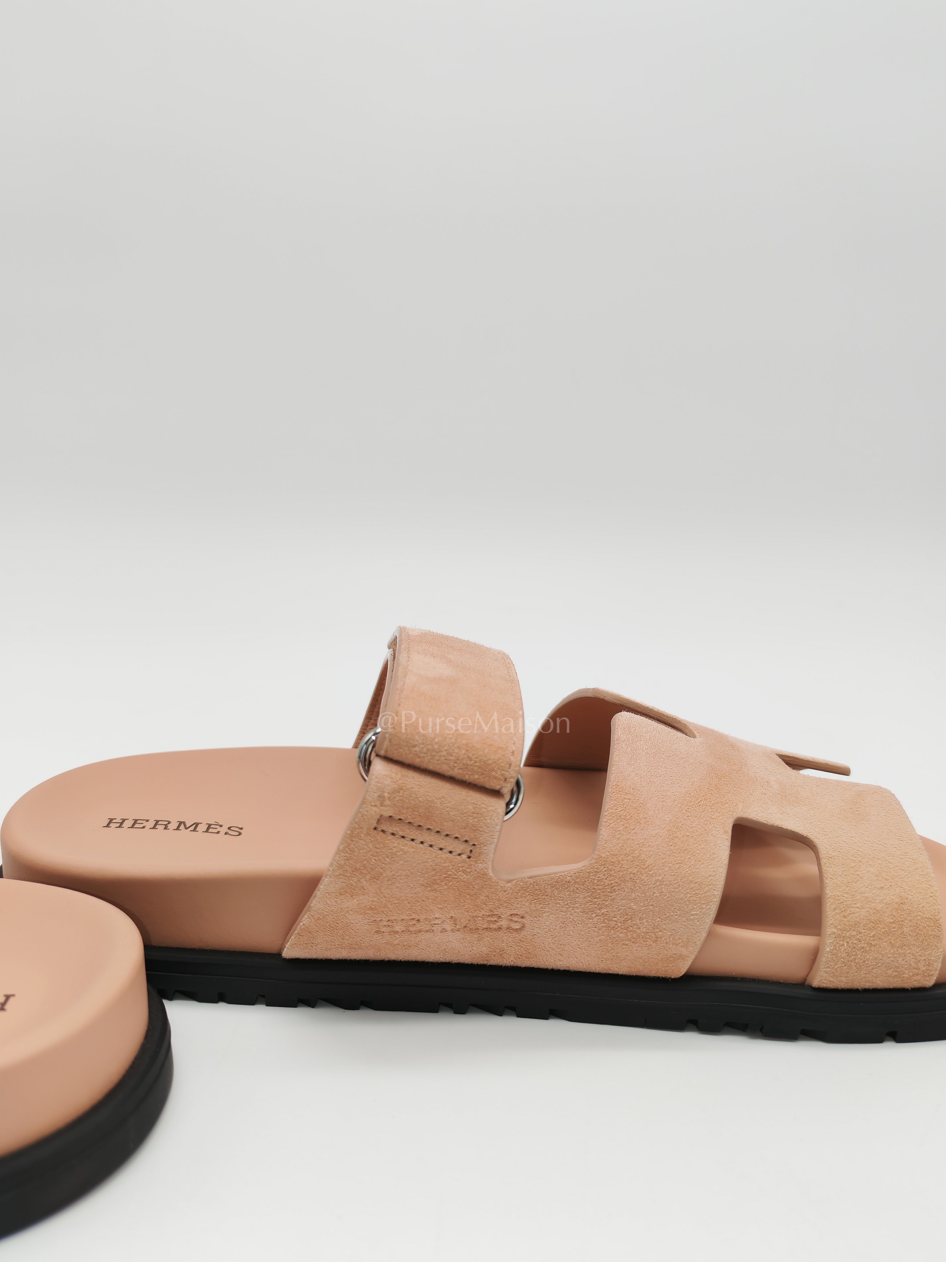Chypre Sandals in Nude Rose Size 38 (24cm) | Purse Maison Luxury Bags Shop