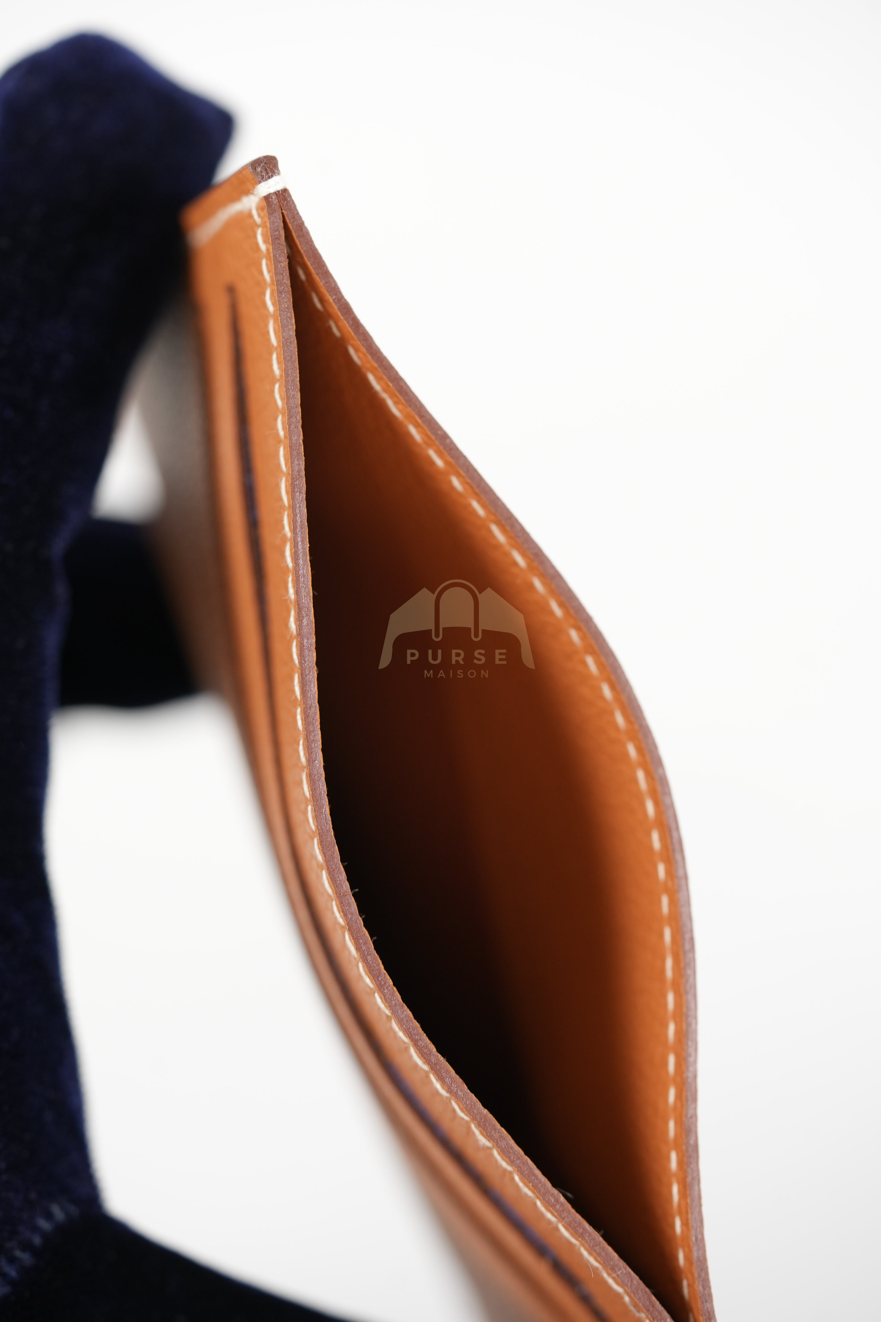 Citizen Twill Card Hold in Gold Evercolor Leather Stamp W (2024) | Purse Maison Luxury Bags Shop