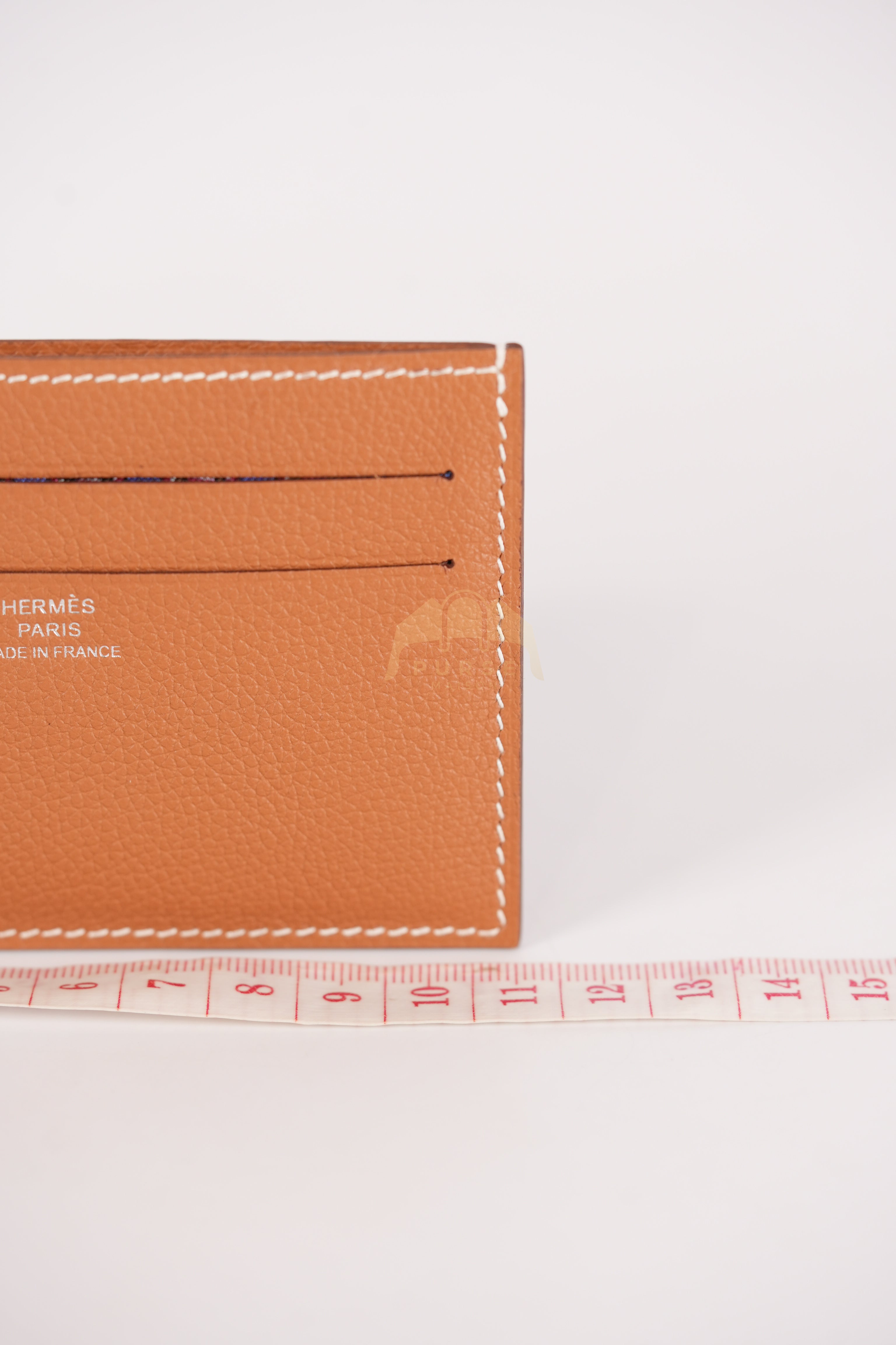Citizen Twill Card Hold in Gold Evercolor Leather Stamp W (2024) | Purse Maison Luxury Bags Shop
