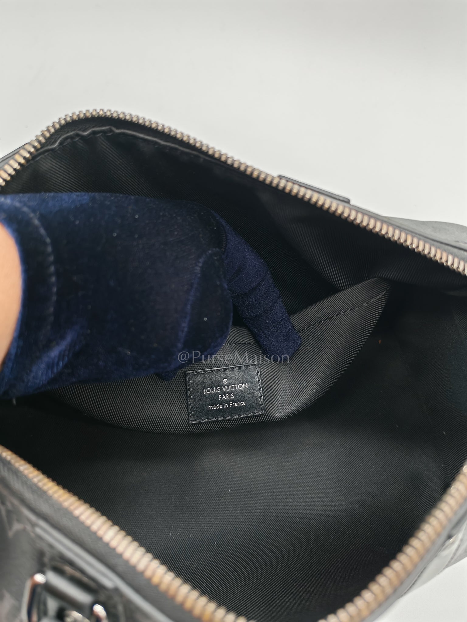 City Keepall Shoulder Bag in Monogram Eclipse Canvas (Microchip) | Purse Maison Luxury Bags Shop