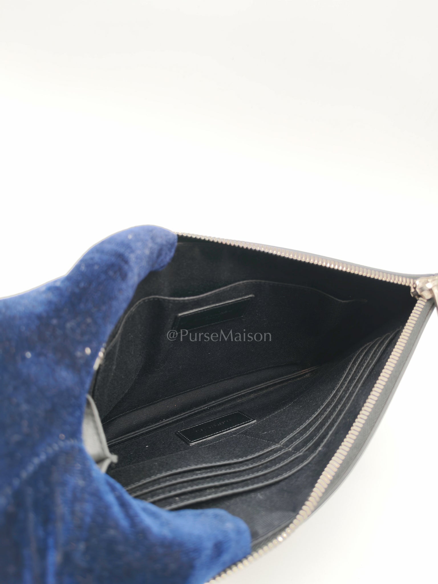 City Patch Pouch in Black/Multicolor Silver Harware | Purse Maison Luxury Bags Shop