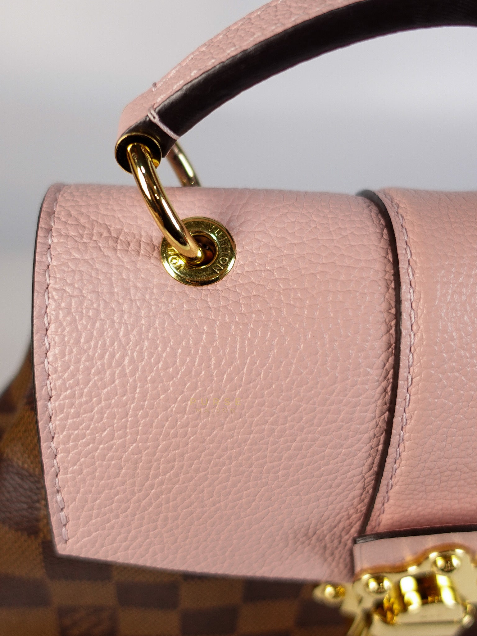 Clapton Back Pack In Brown & Pink Damier Ebene Canvas (Date Code: SR5109) | Purse Maison Luxury Bags Shop