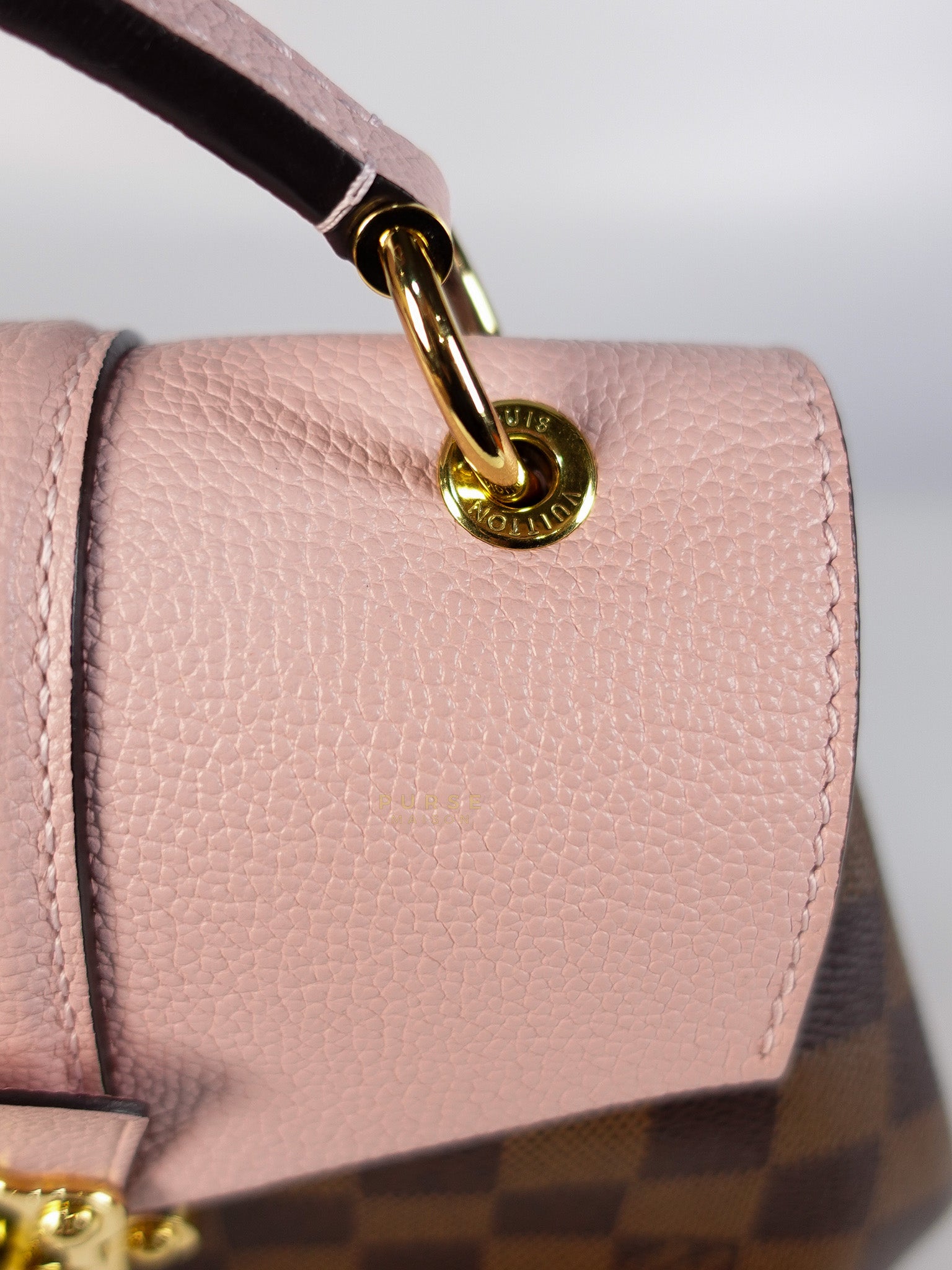 Clapton Back Pack In Brown & Pink Damier Ebene Canvas (Date Code: SR5109) | Purse Maison Luxury Bags Shop