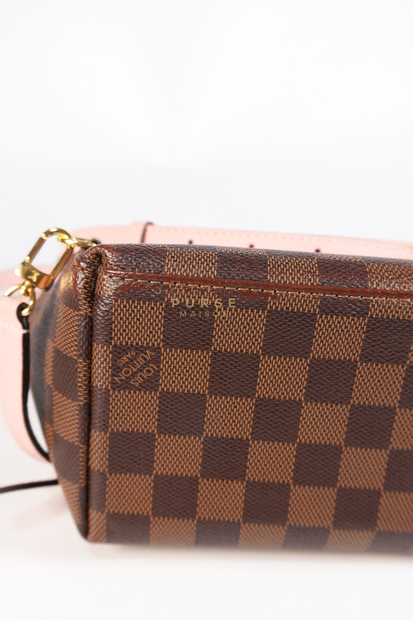 Clapton Backpack in Pink Damier Ebene Canvas (Date Code: SR 1108) | Purse Maison Luxury Bags Shop