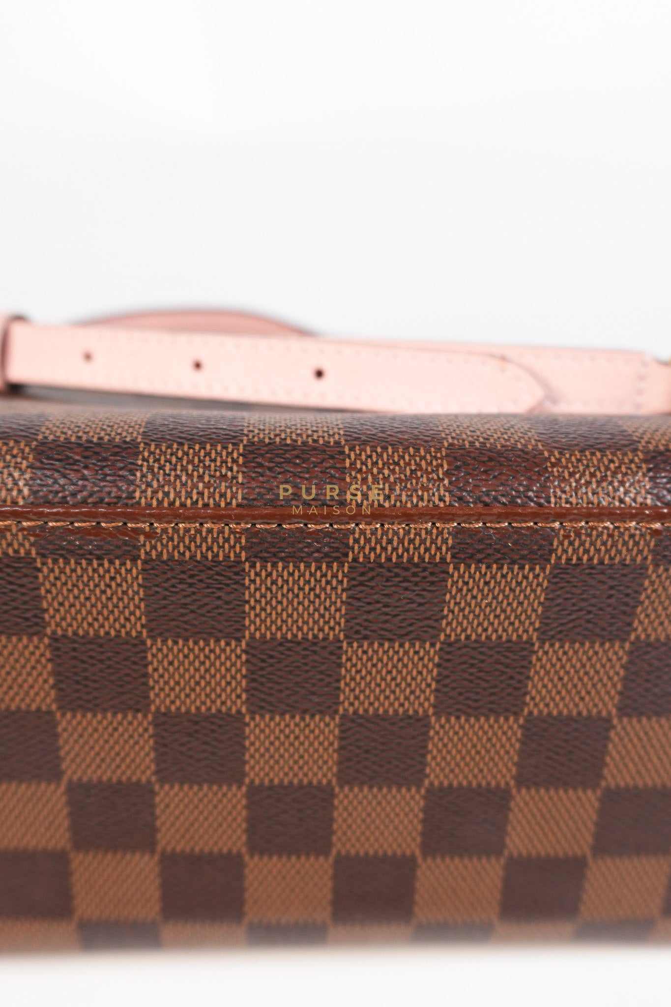 Clapton Backpack in Pink Damier Ebene Canvas (Date Code: SR 1108) | Purse Maison Luxury Bags Shop