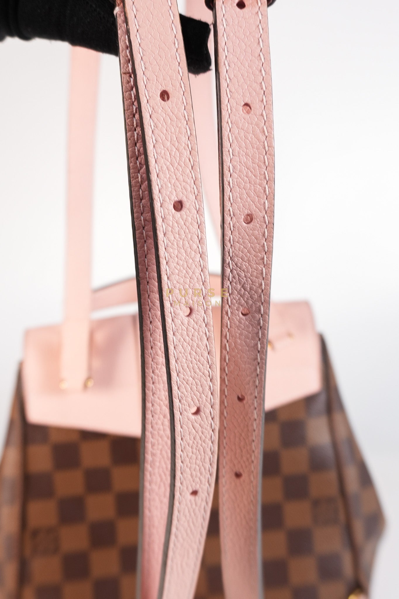 Clapton Backpack in Pink Damier Ebene Canvas (Date Code: SR 1108) | Purse Maison Luxury Bags Shop