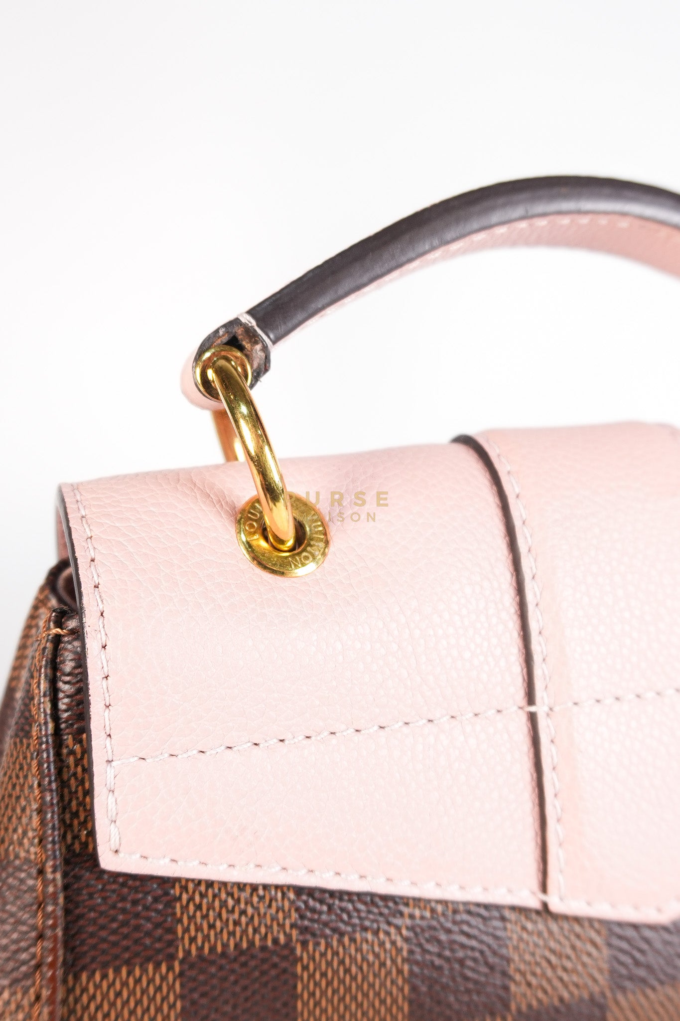 Clapton Backpack in Pink Damier Ebene Canvas (Date Code: SR 1108) | Purse Maison Luxury Bags Shop