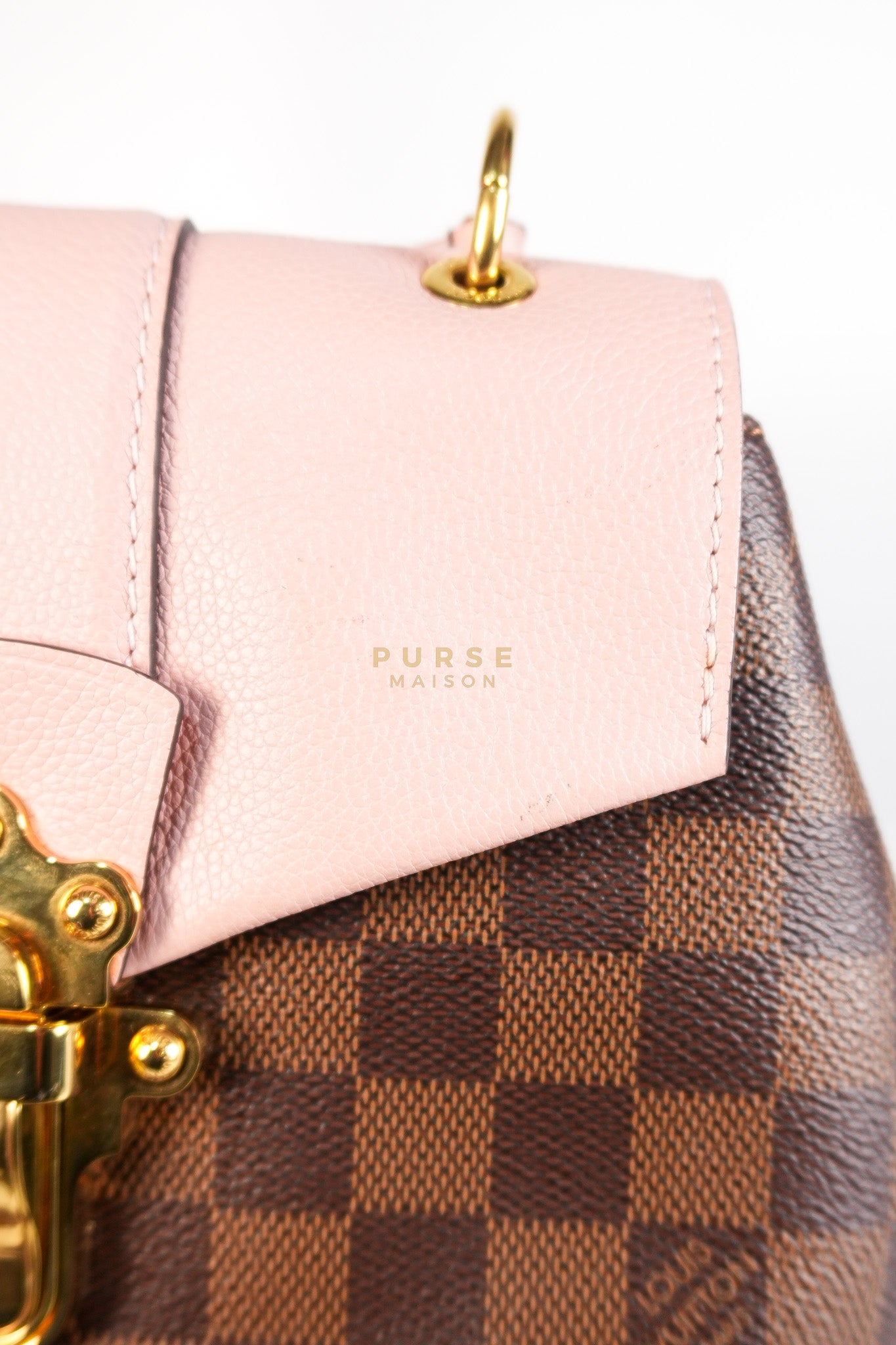 Clapton Backpack in Pink Damier Ebene Canvas (Date Code: SR 1108) | Purse Maison Luxury Bags Shop