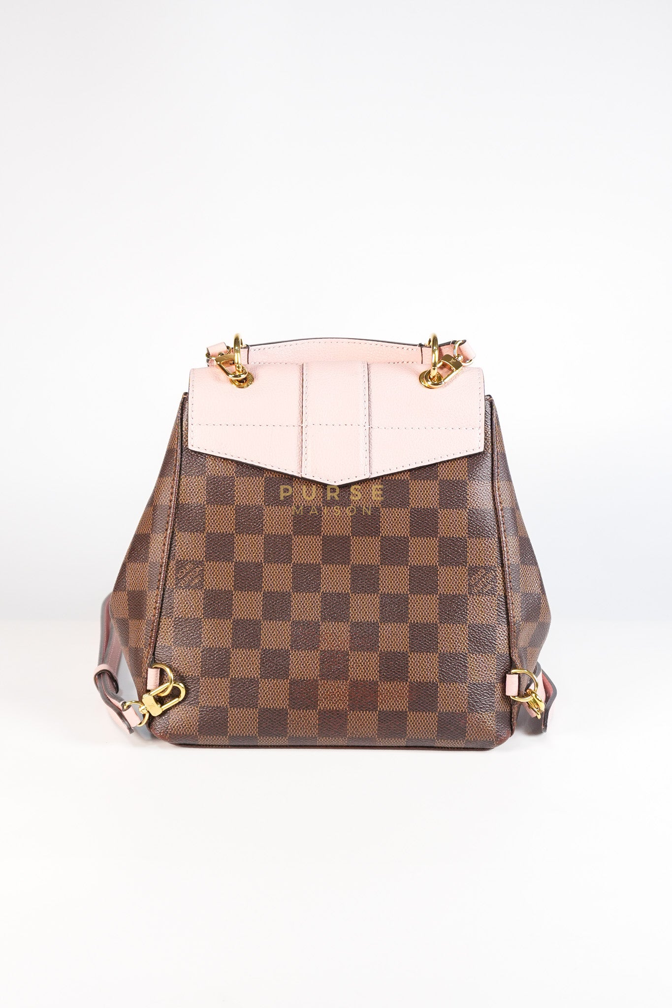 Clapton Backpack in Pink Damier Ebene Canvas (Date Code: SR 1108) | Purse Maison Luxury Bags Shop