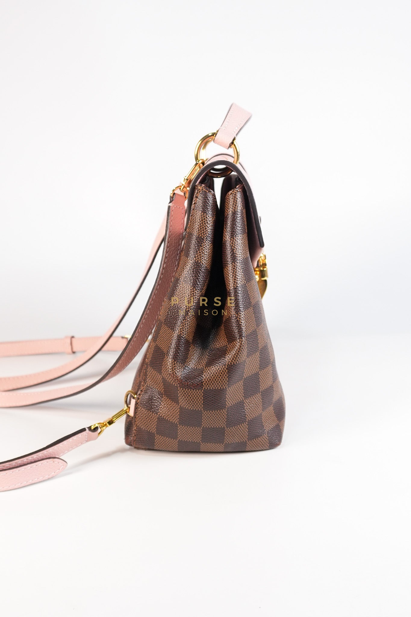 Clapton Backpack in Pink Damier Ebene Canvas (Date Code: SR 1108) | Purse Maison Luxury Bags Shop