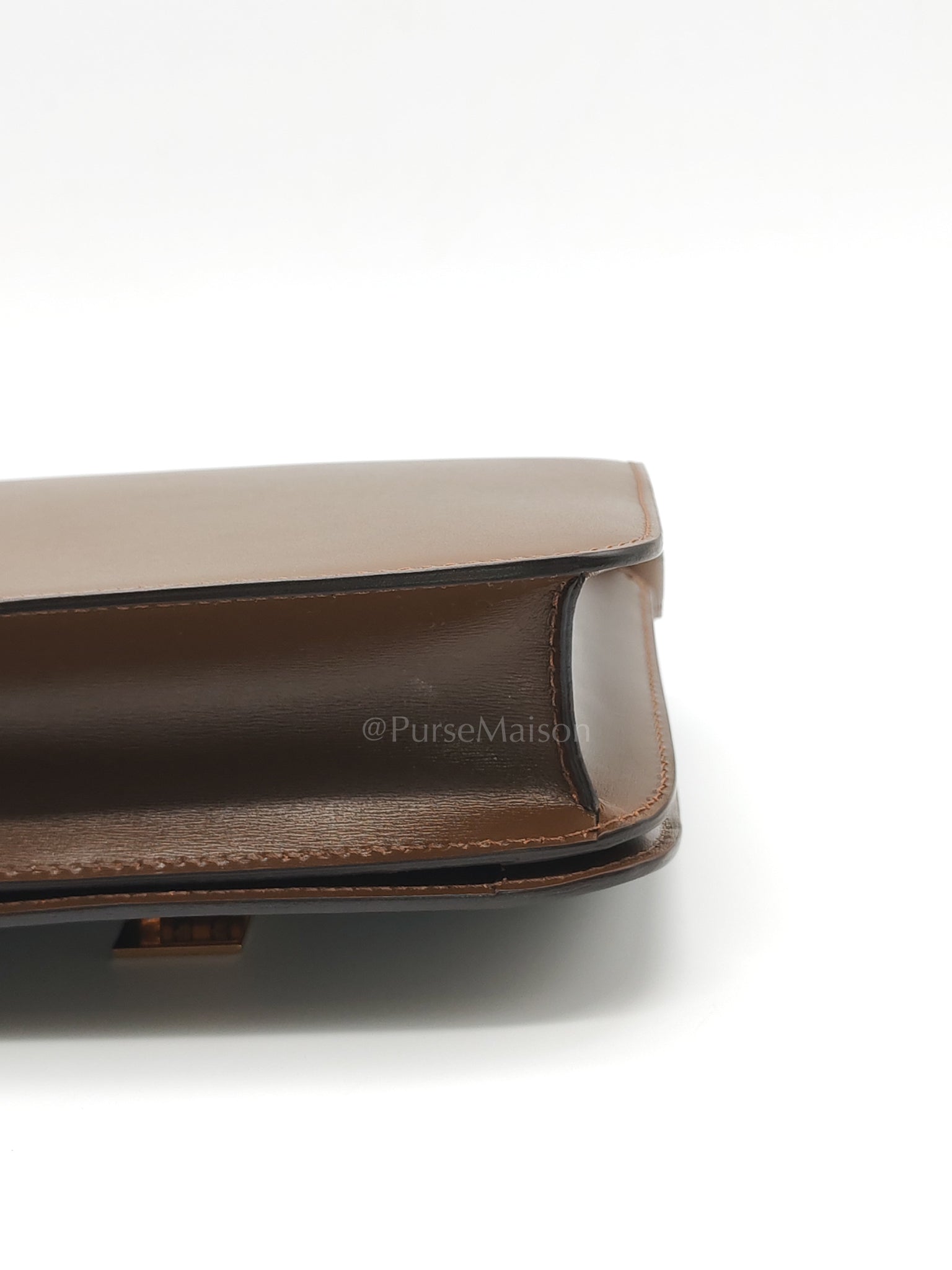 Classic Box in Brown Smooth Calfskin Leather Shoulder Bag | Purse Maison Luxury Bags Shop