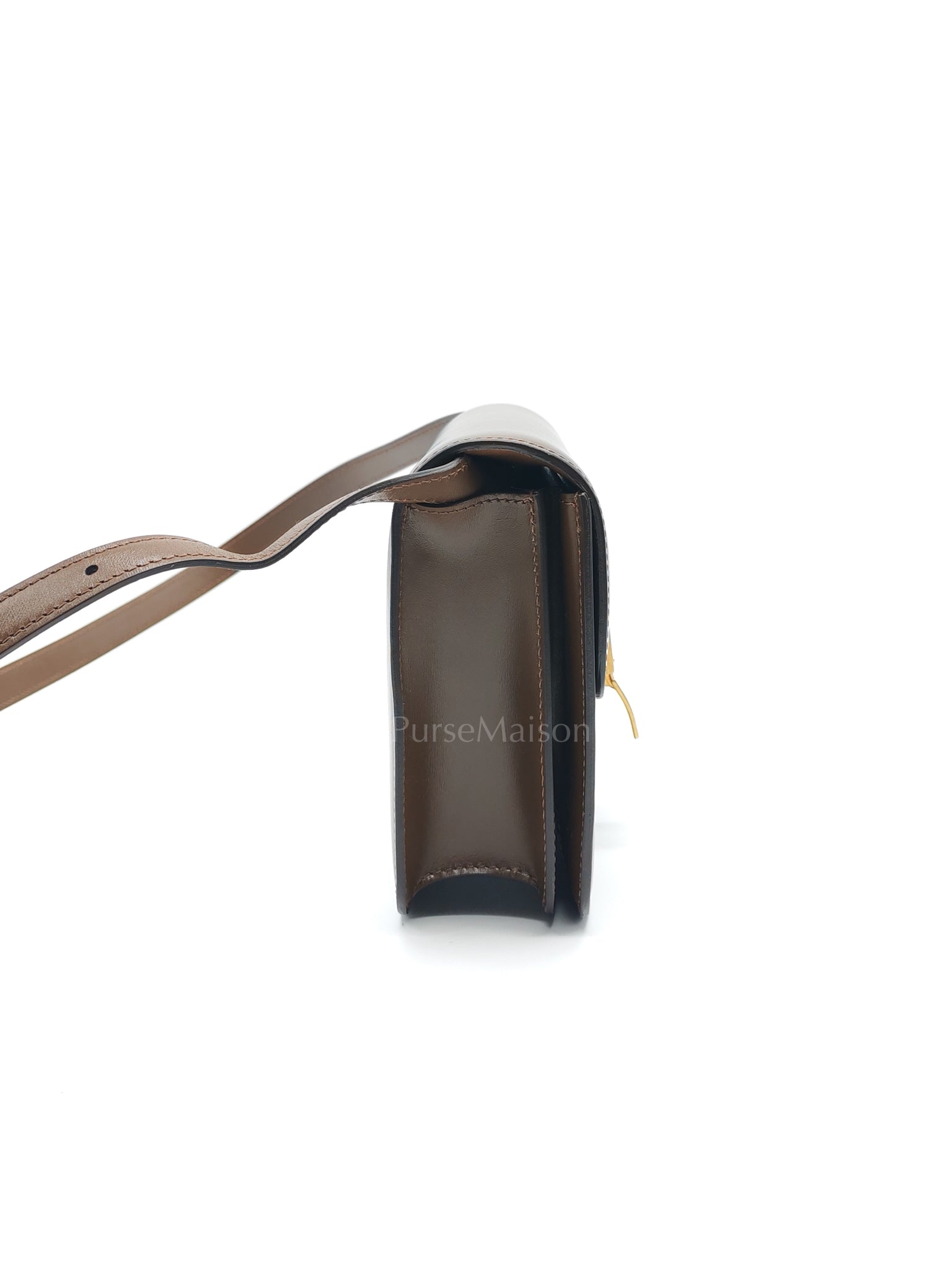 Classic Box in Brown Smooth Calfskin Leather Shoulder Bag | Purse Maison Luxury Bags Shop