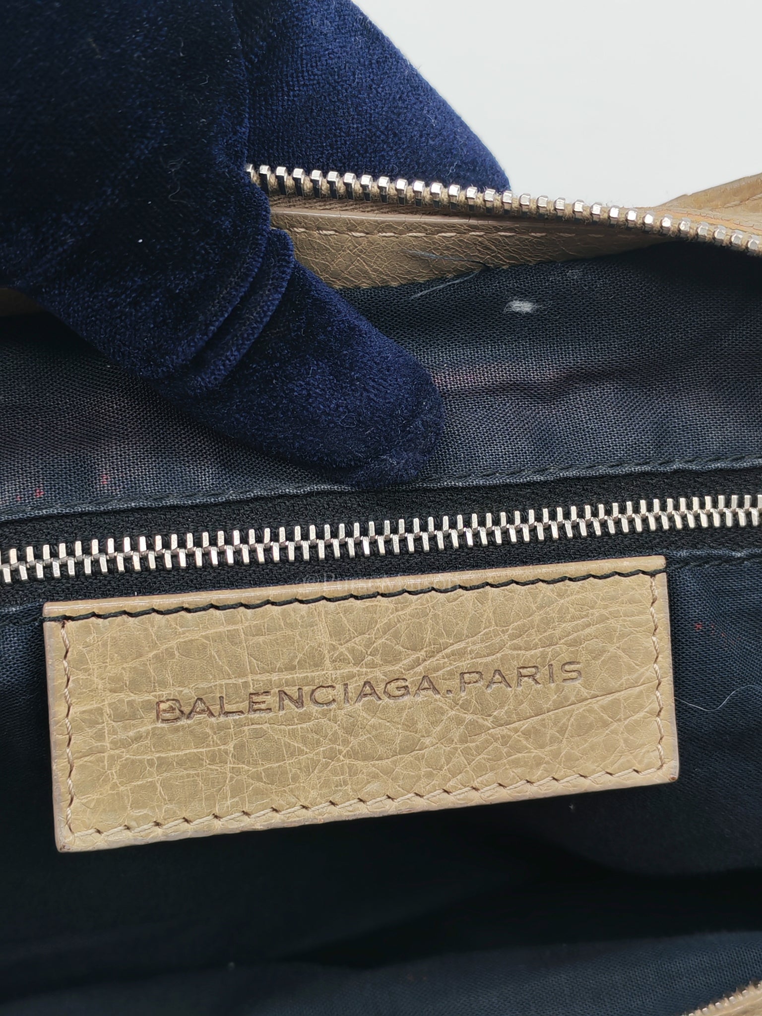 Classic City Bag Medium in Beige Lambskin Leather & Silver Hardware | Purse Maison Luxury Bags Shop