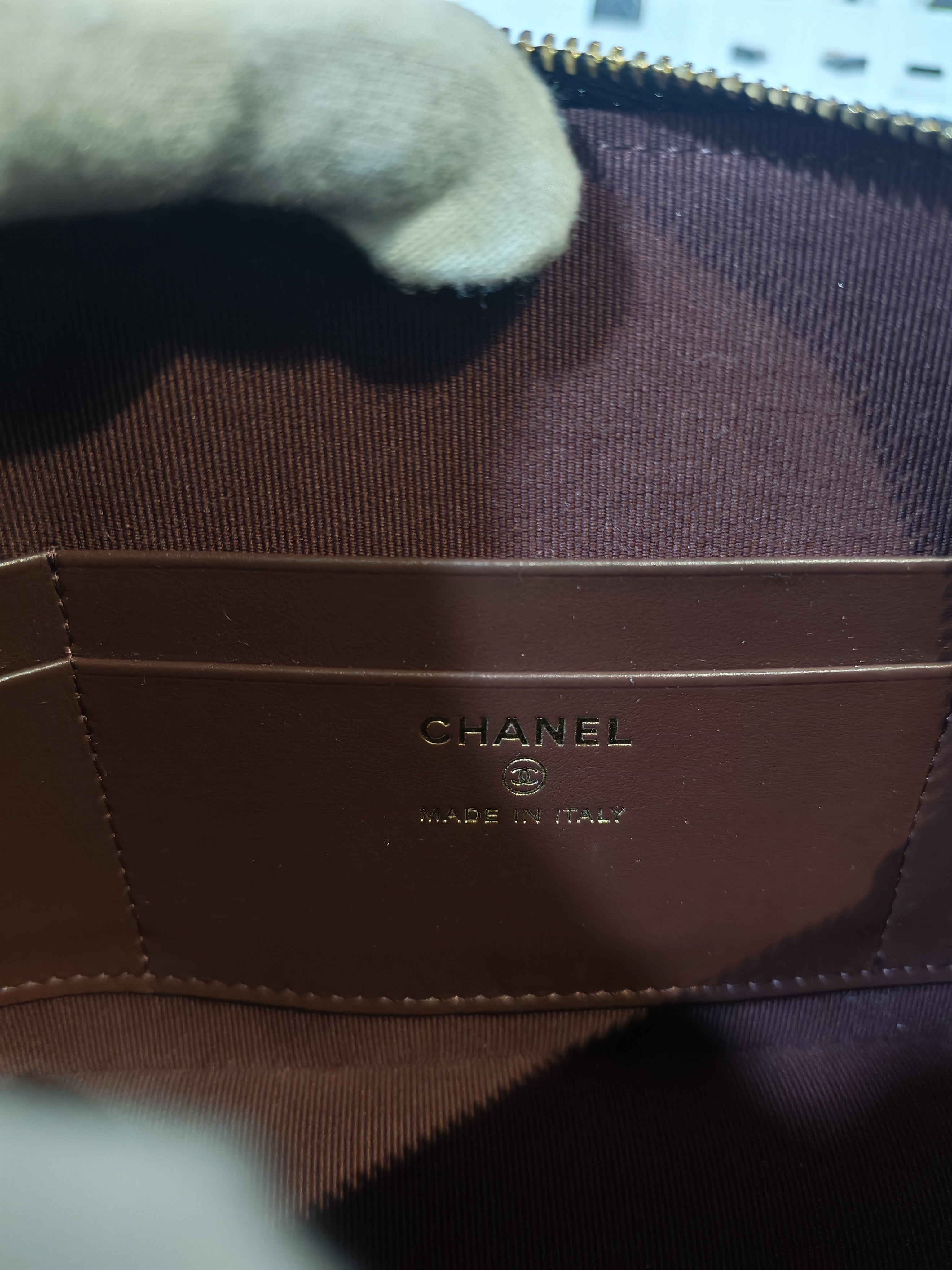 Classic Clutch on Chain in Black Caviar Leather and Gold Hardware (Microchip) | Purse Maison Luxury Bags Shop