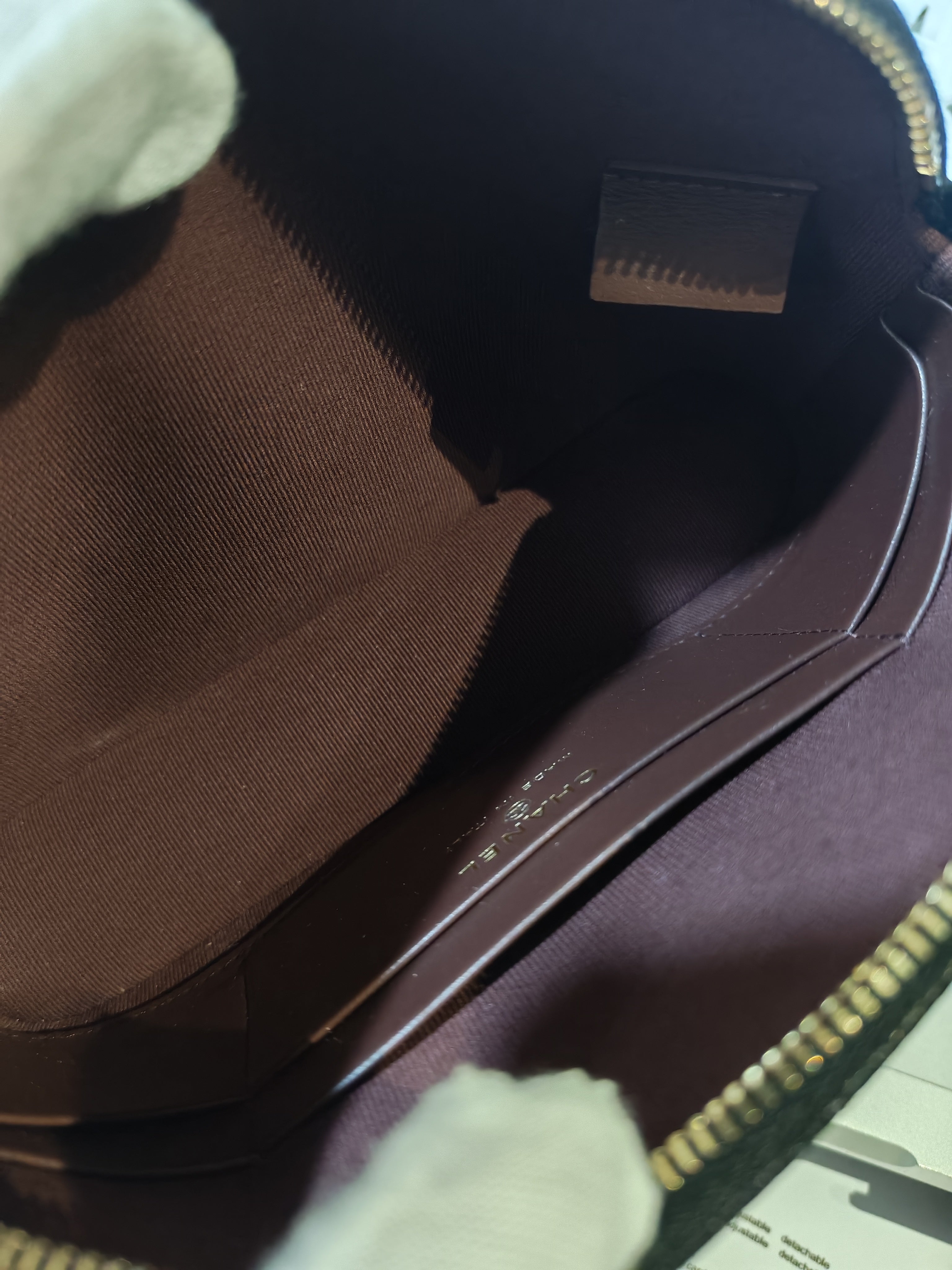 Classic Clutch on Chain in Black Caviar Leather and Gold Hardware (Microchip) | Purse Maison Luxury Bags Shop