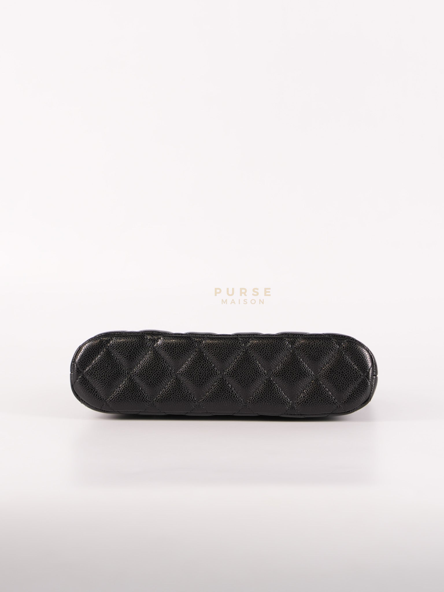 Classic Clutch on Chain in Black Caviar Leather and Gold Hardware (Microchip) | Purse Maison Luxury Bags Shop